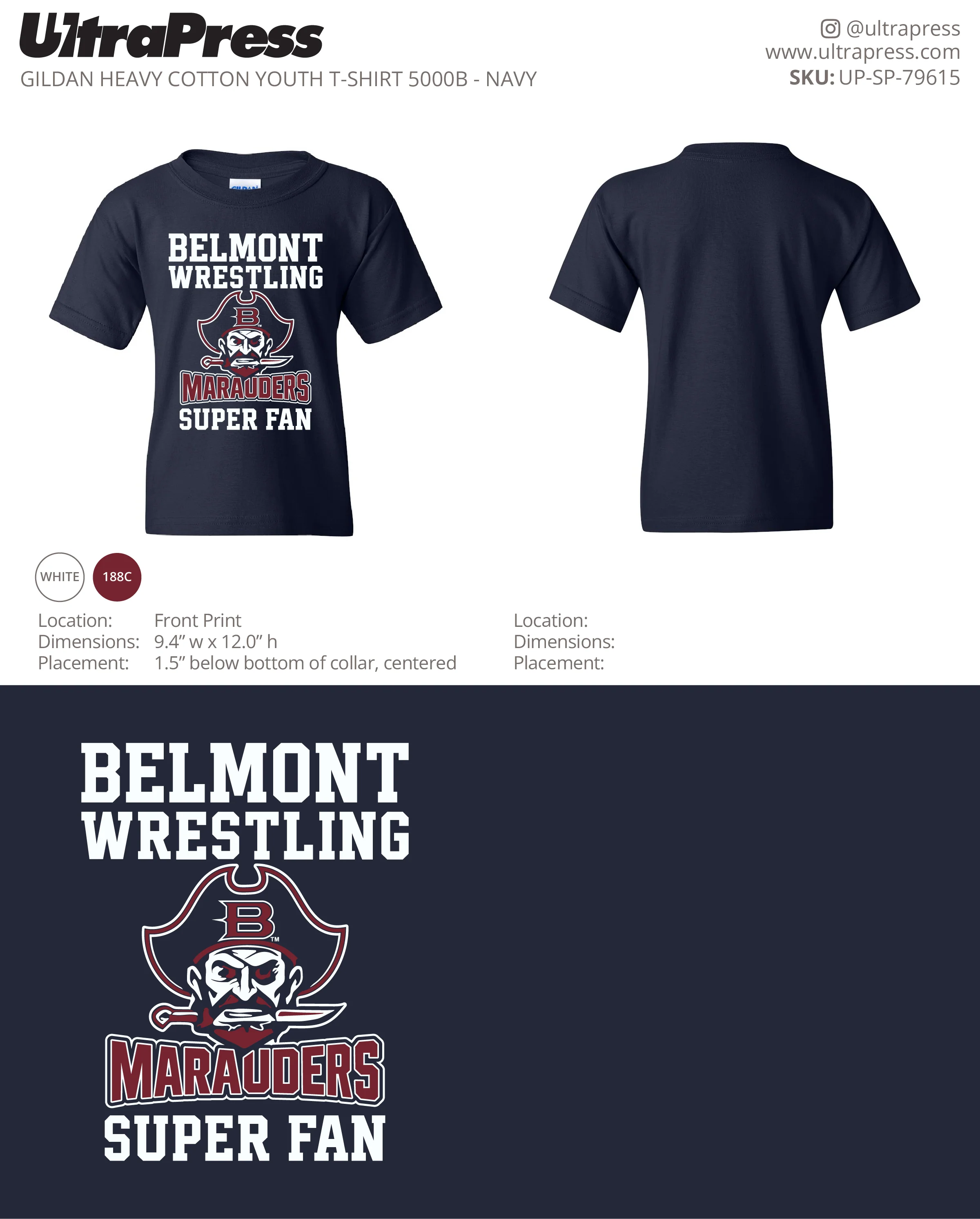 UP-SP-79615 Belmont Wrestling - Christopher Babcock 100 Min Qty (Bulk) - Image 2
