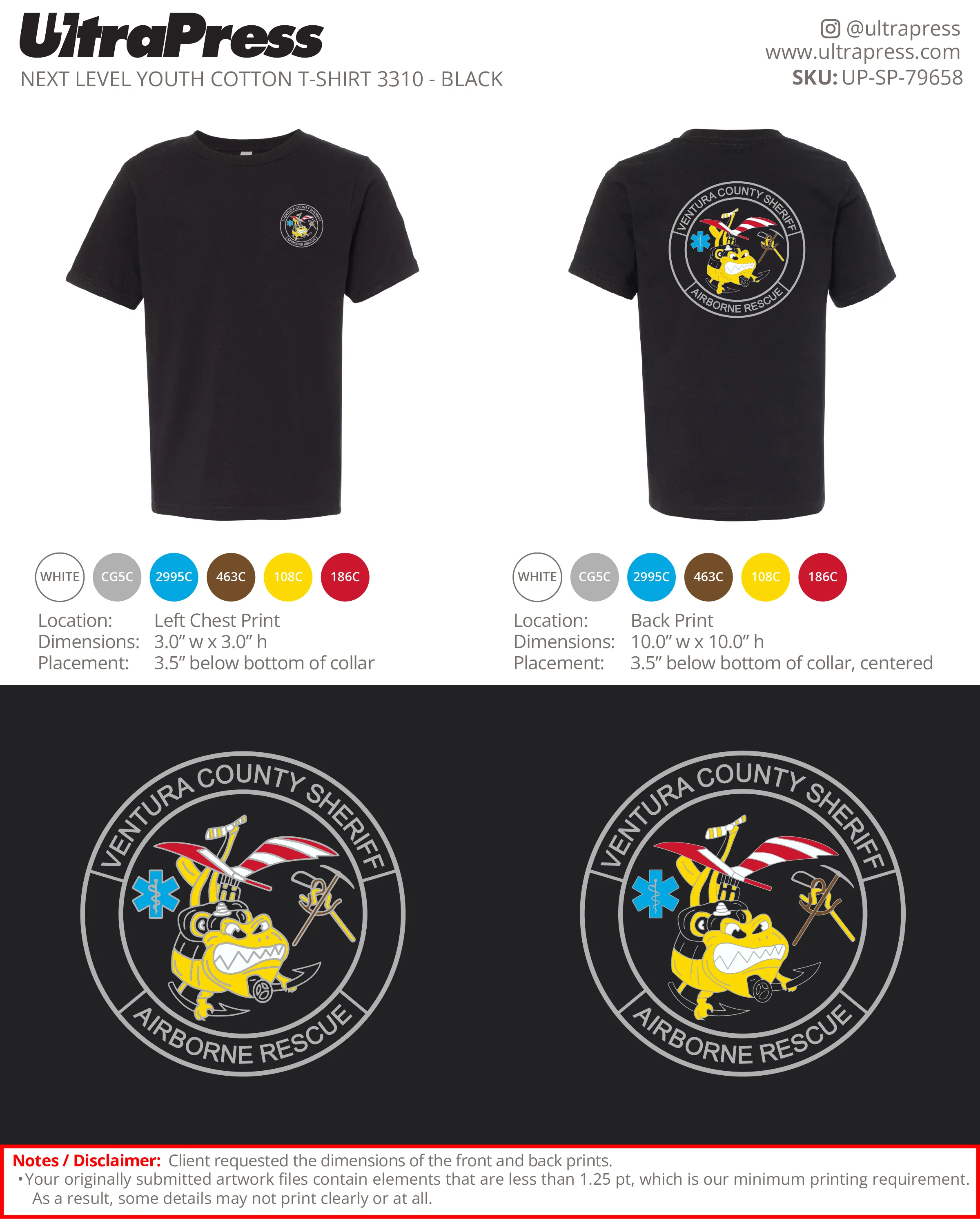 UP-SP-79658 Ventura County Sheriff - Nan Jiang 144 Min Qty (Bulk) - Image 2