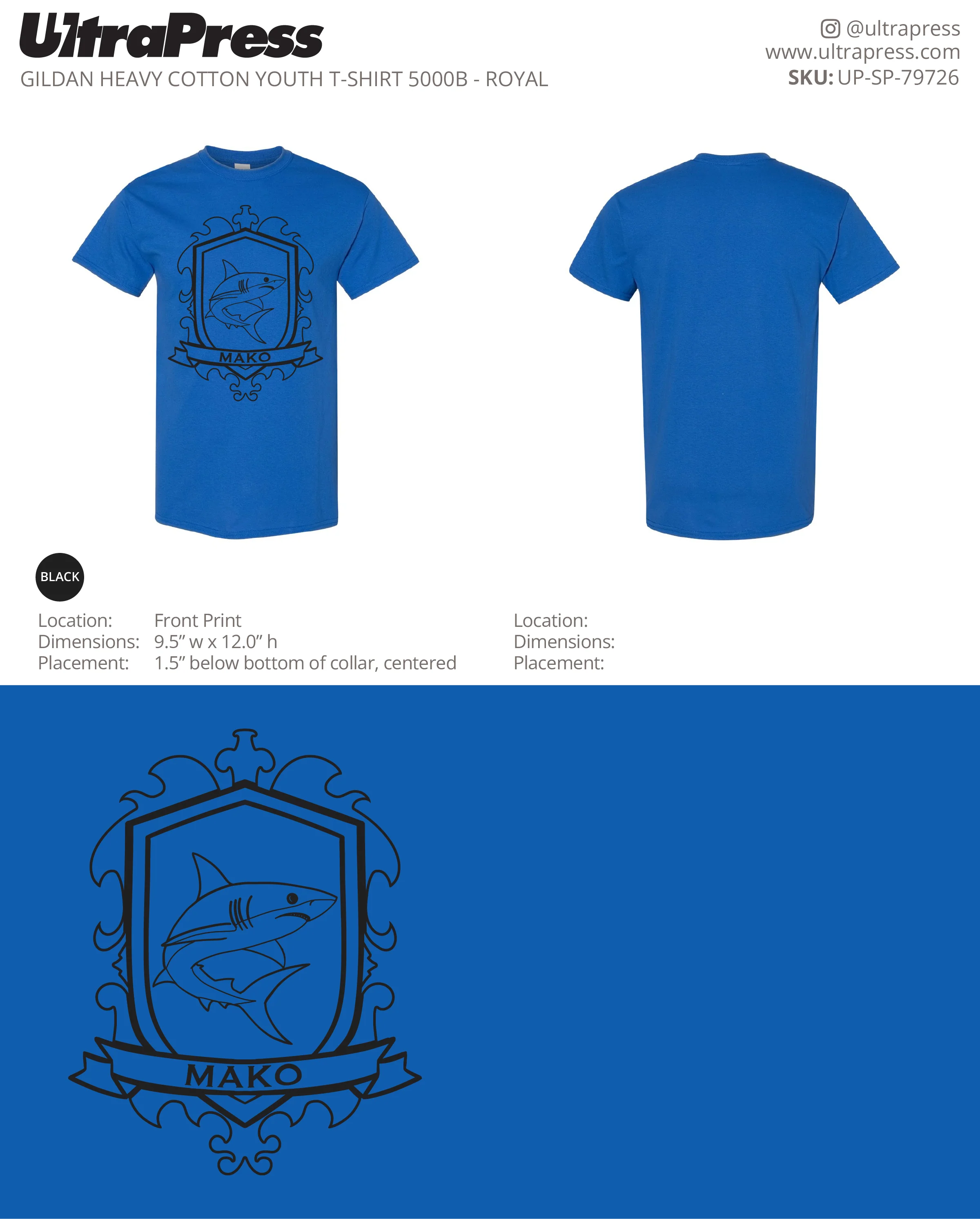 UP-SP-79726 Mako Blue - Cathy Ciolino 100 Min Qty (Bulk) - Image 2