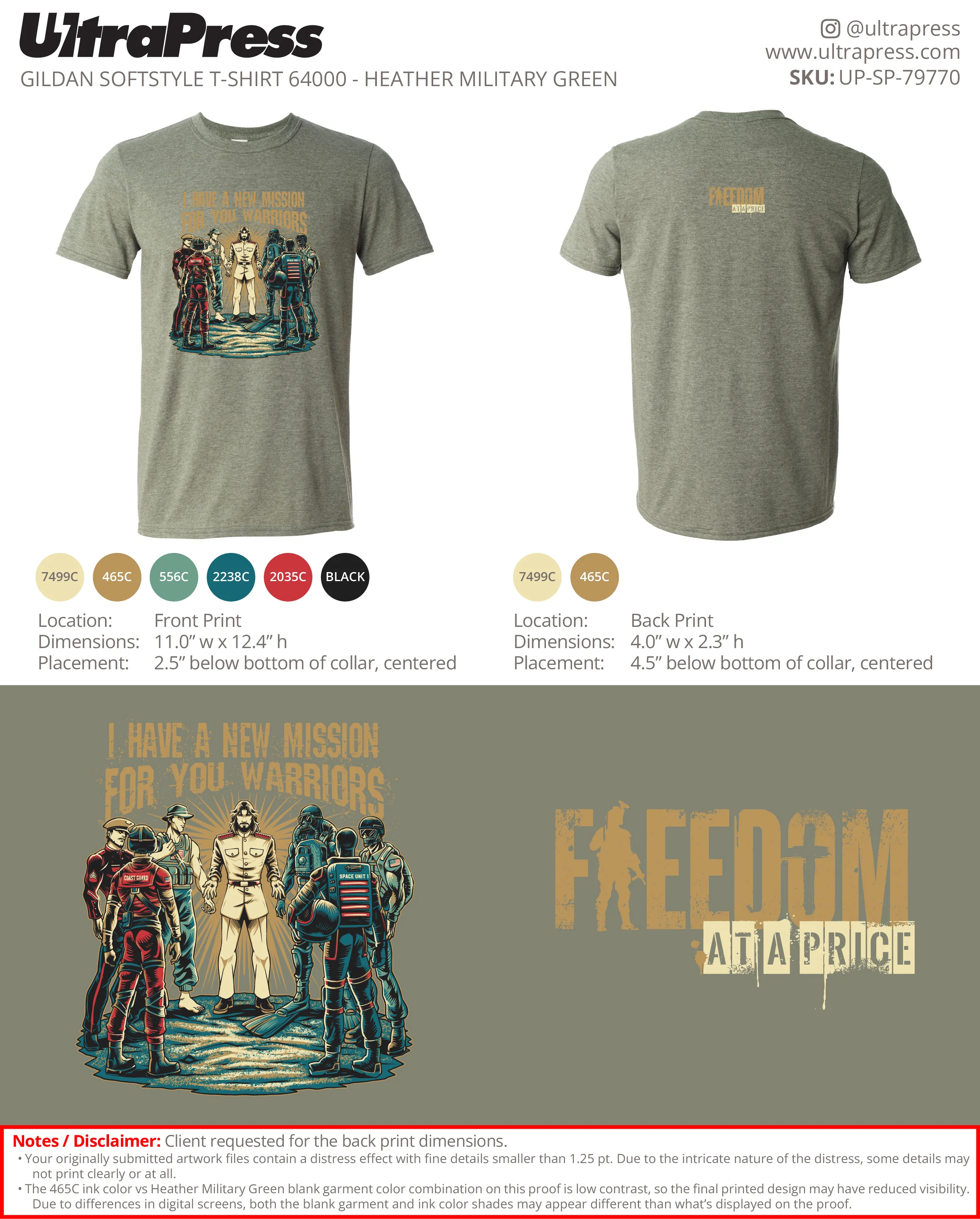 UP-SP-79770 Freedom Jesus and US Military - Benjamin Hutchins 288 Min Qty (Bulk) - Image 3