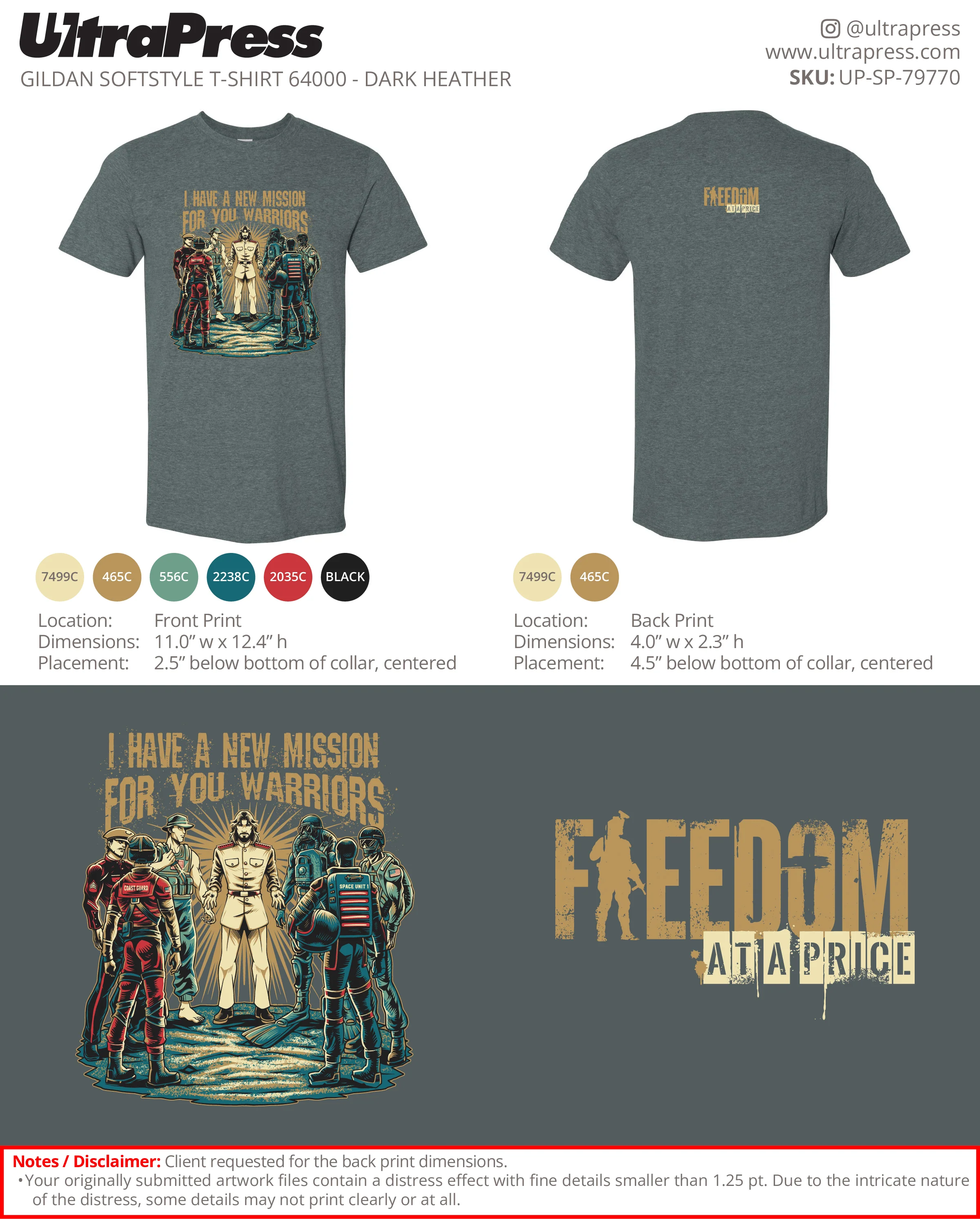 UP-SP-79770 Freedom Jesus and US Military - Benjamin Hutchins 288 Min Qty (Bulk) - Image 4