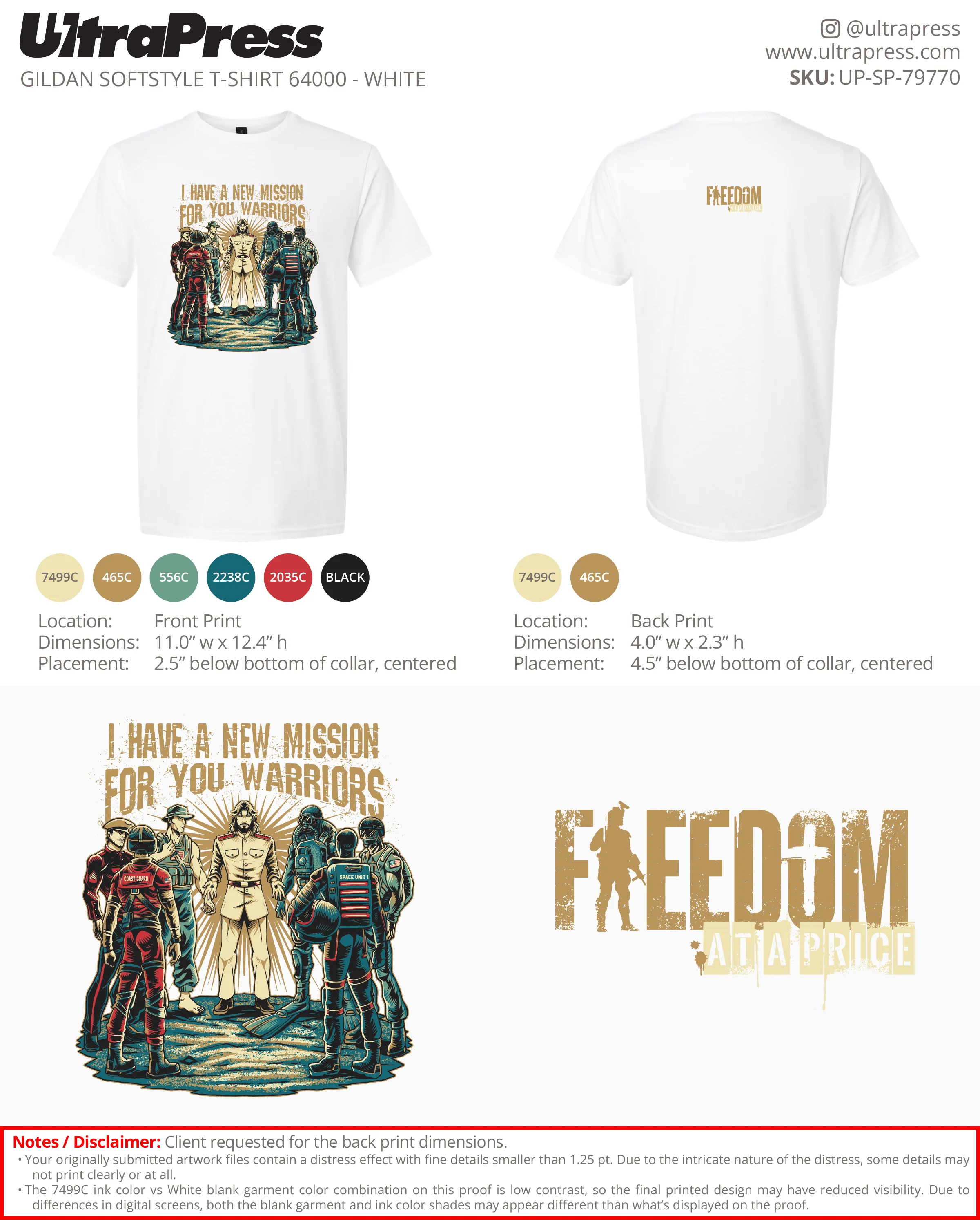 UP-SP-79770 Freedom Jesus and US Military - Benjamin Hutchins 288 Min Qty (Bulk) - Image 5