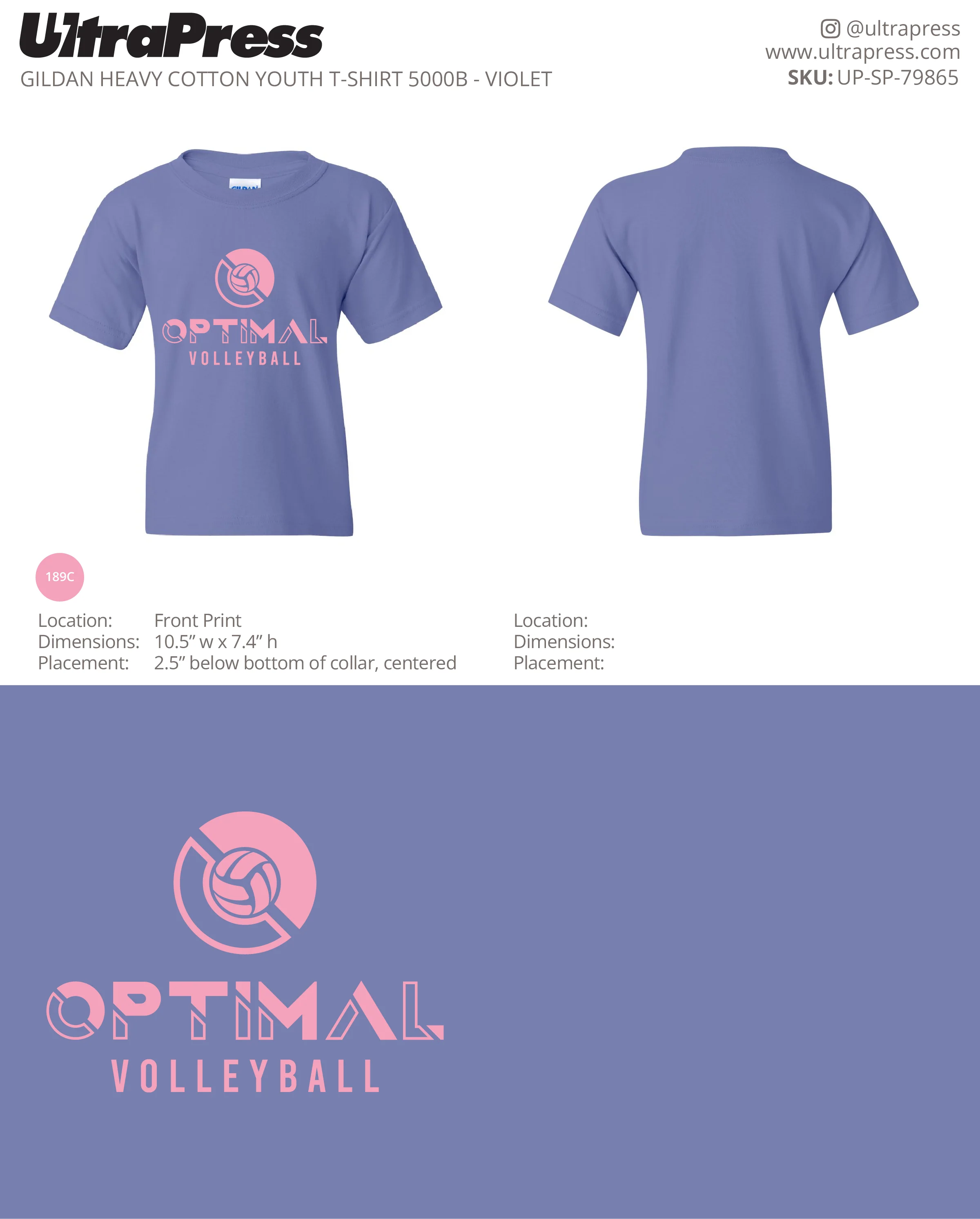 UP-SP-79865 Optimal Volleyball - Gregory Welsh 100 Min Qty (Bulk) - Image 2