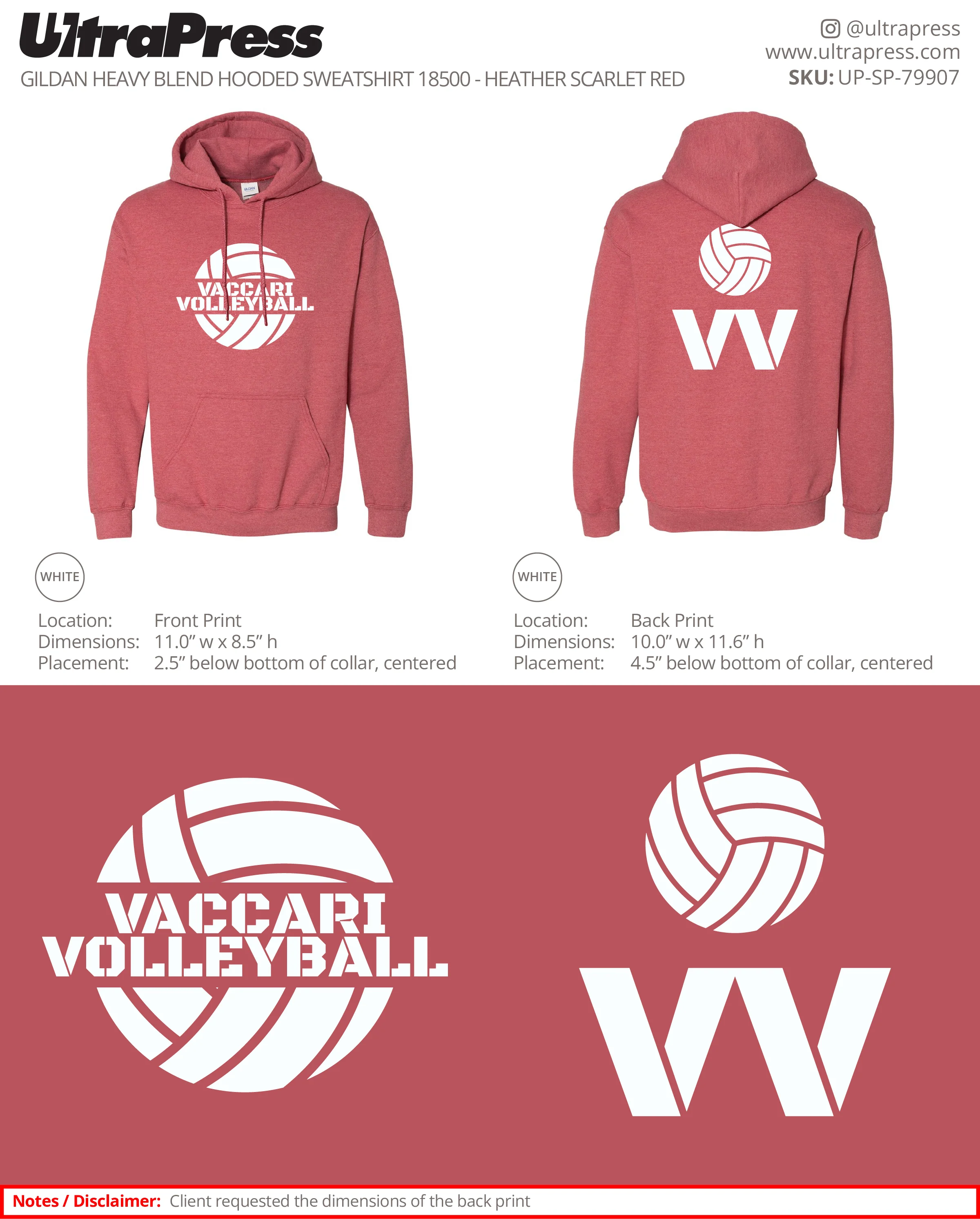 UP-SP-79907 Vacarri Volleyball Hoodies - Adam Vacarri 50 Min Qty (Bulk) - Image 3
