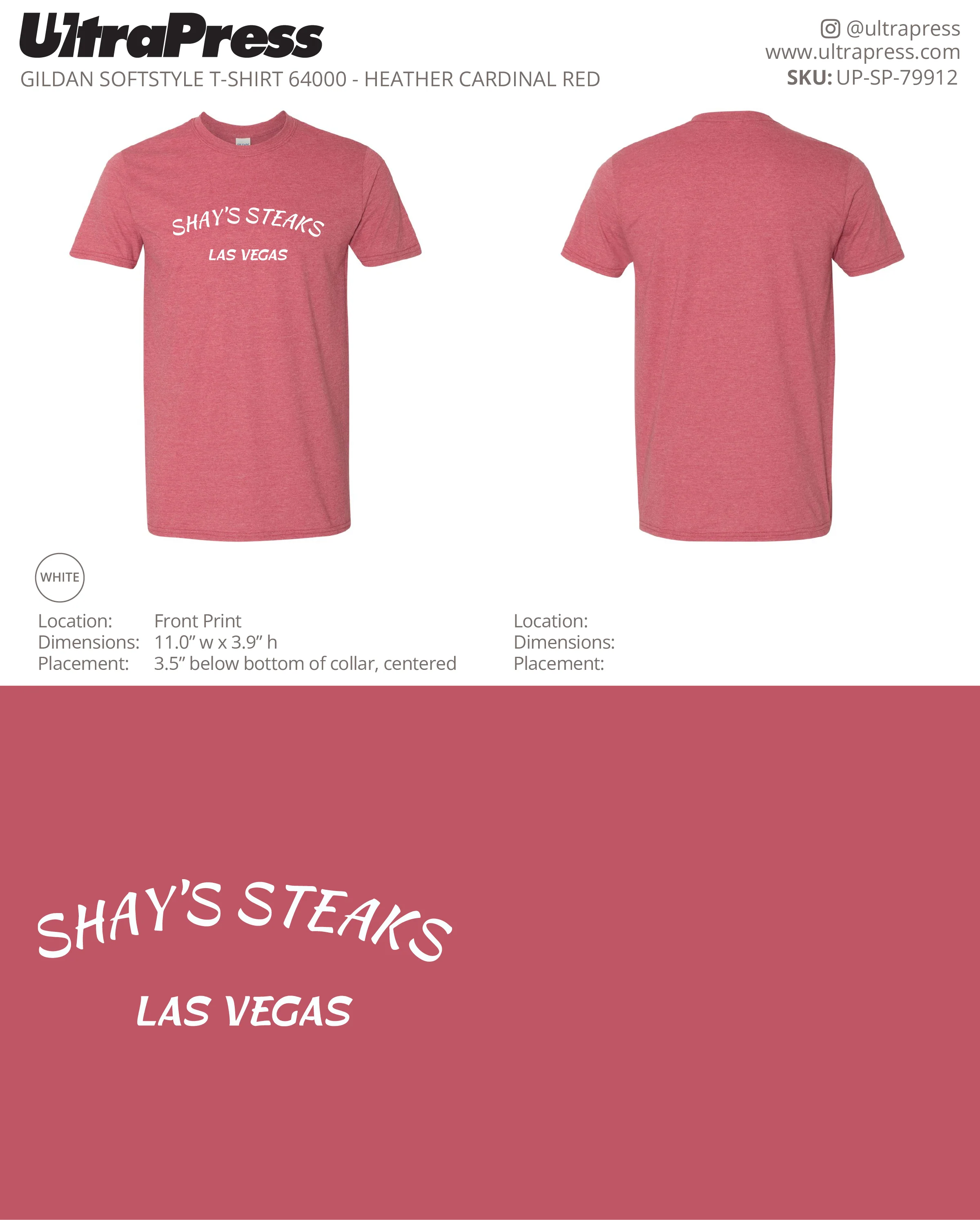 UP-SP-79912 Shay's Steaks Las Vegas - Scott Diclaudio 100 Min Qty (Bulk) - Image 3