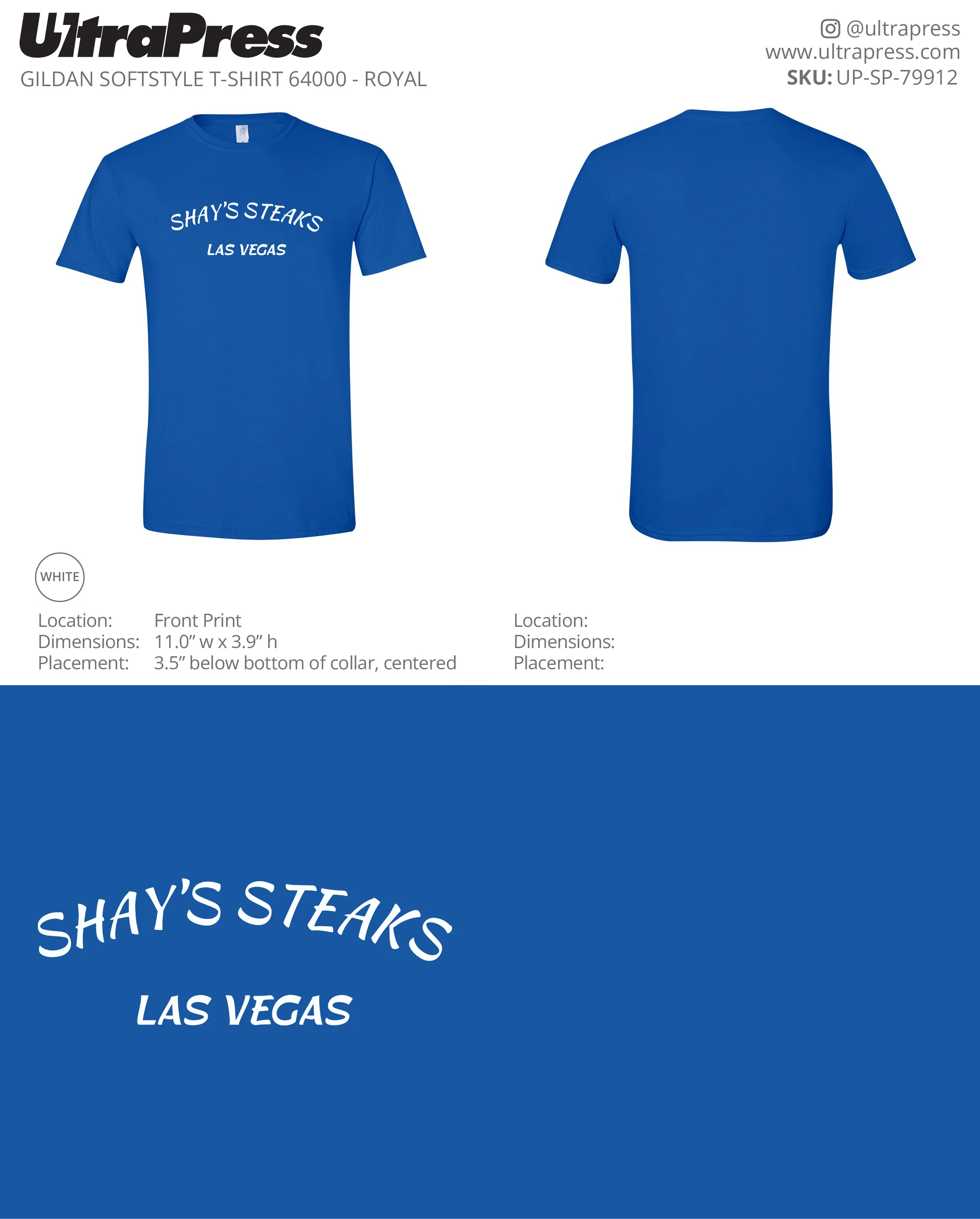 UP-SP-79912 Shay's Steaks Las Vegas - Scott Diclaudio 100 Min Qty (Bulk) - Image 4