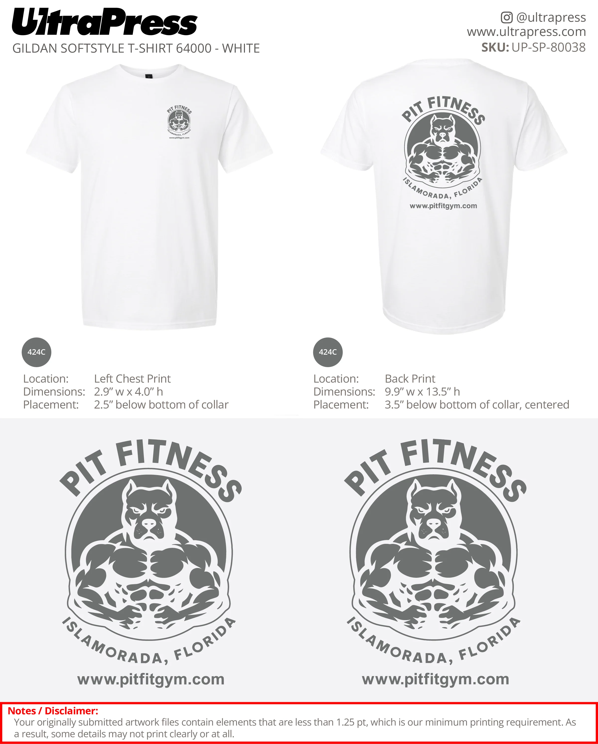 UP-SP-80038 Pit Fitness- Richard Conroy 100 Min Qty (Bulk) - Image 3