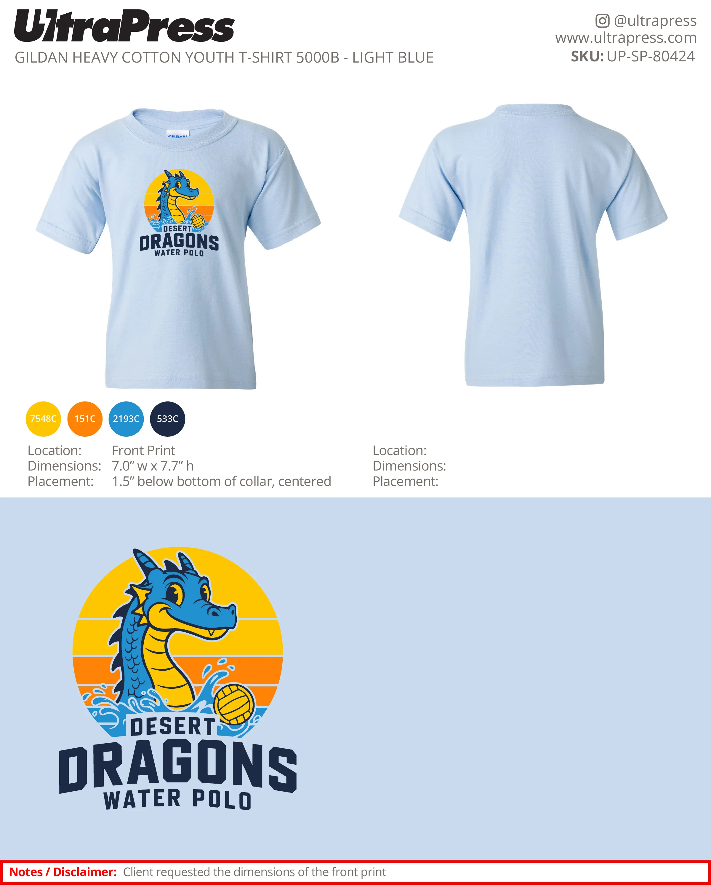 UP-SP-80424 Desert Dragons Water Polo - Todd Clapper 100 Pieces Package (Bulk) - Image 4