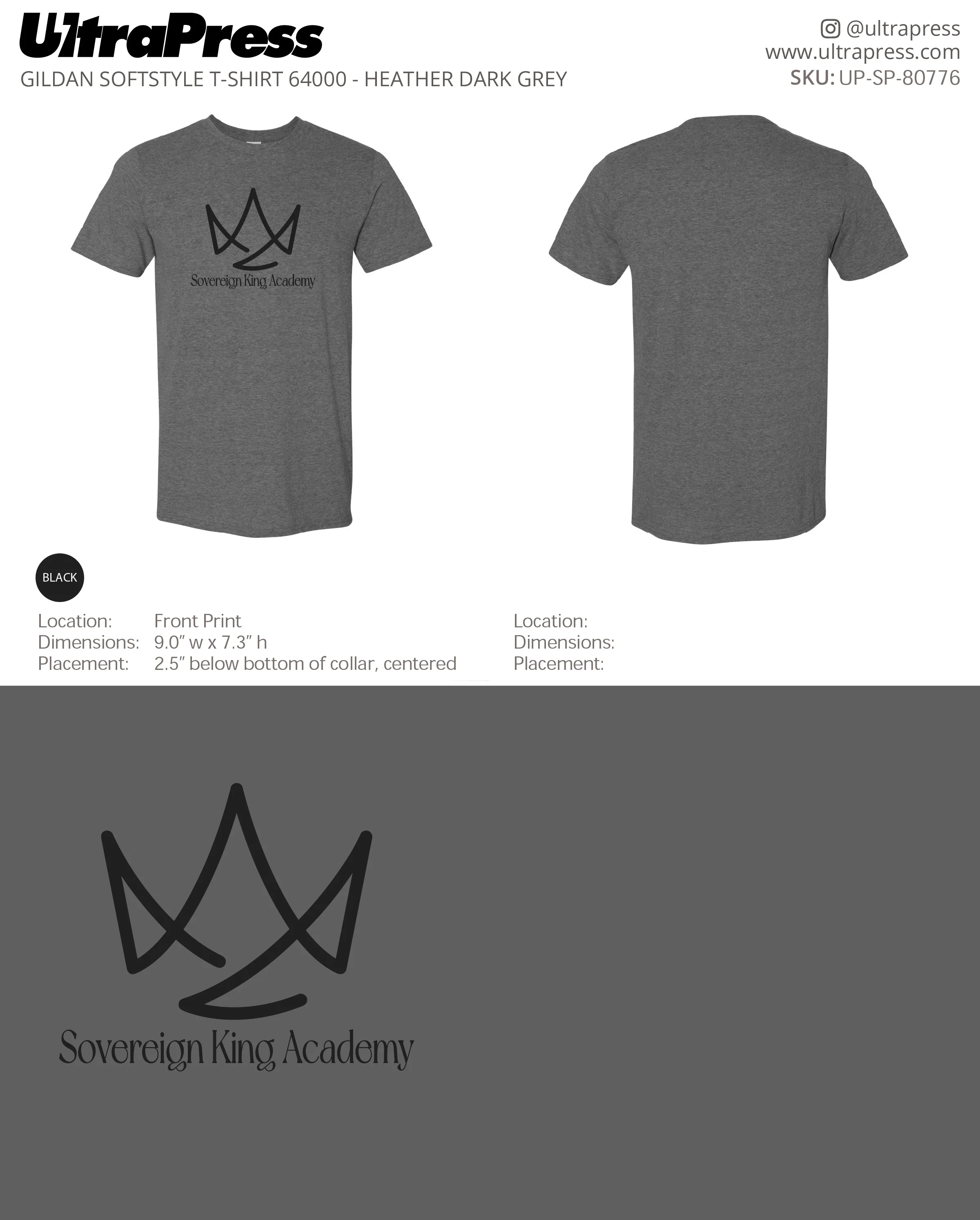 UP-SP-80776 Sovereign King Academy TShirts - Gregory Anglen 100 Pieces Package Deal (Bulk) - Image 4