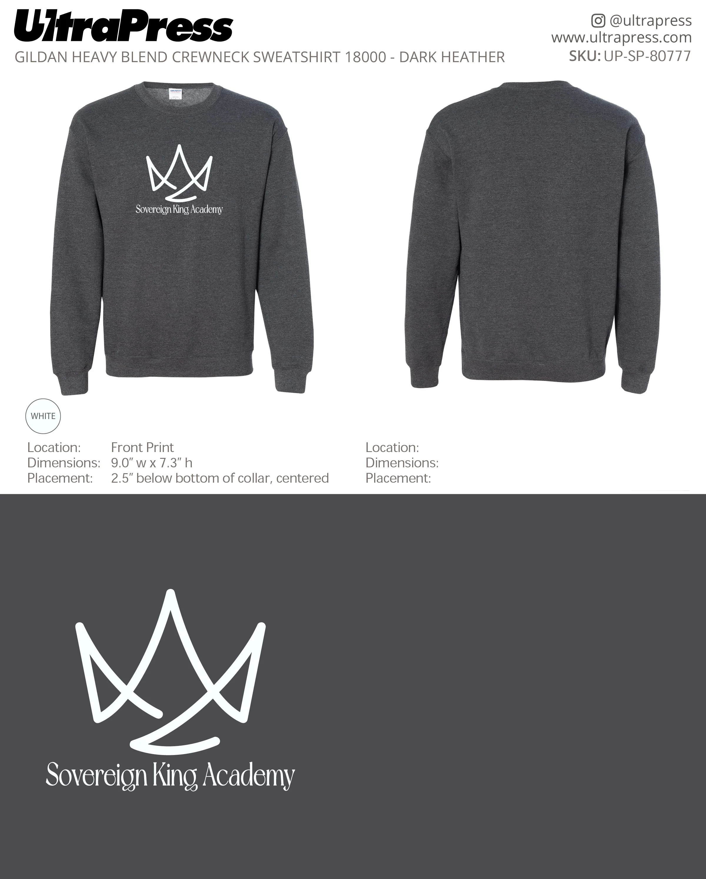 UP-SP-80777 Sovereign King Academy Sweatshirts - Gregory Anglen 50 Pieces Package Deal (Bulk) - Image 4