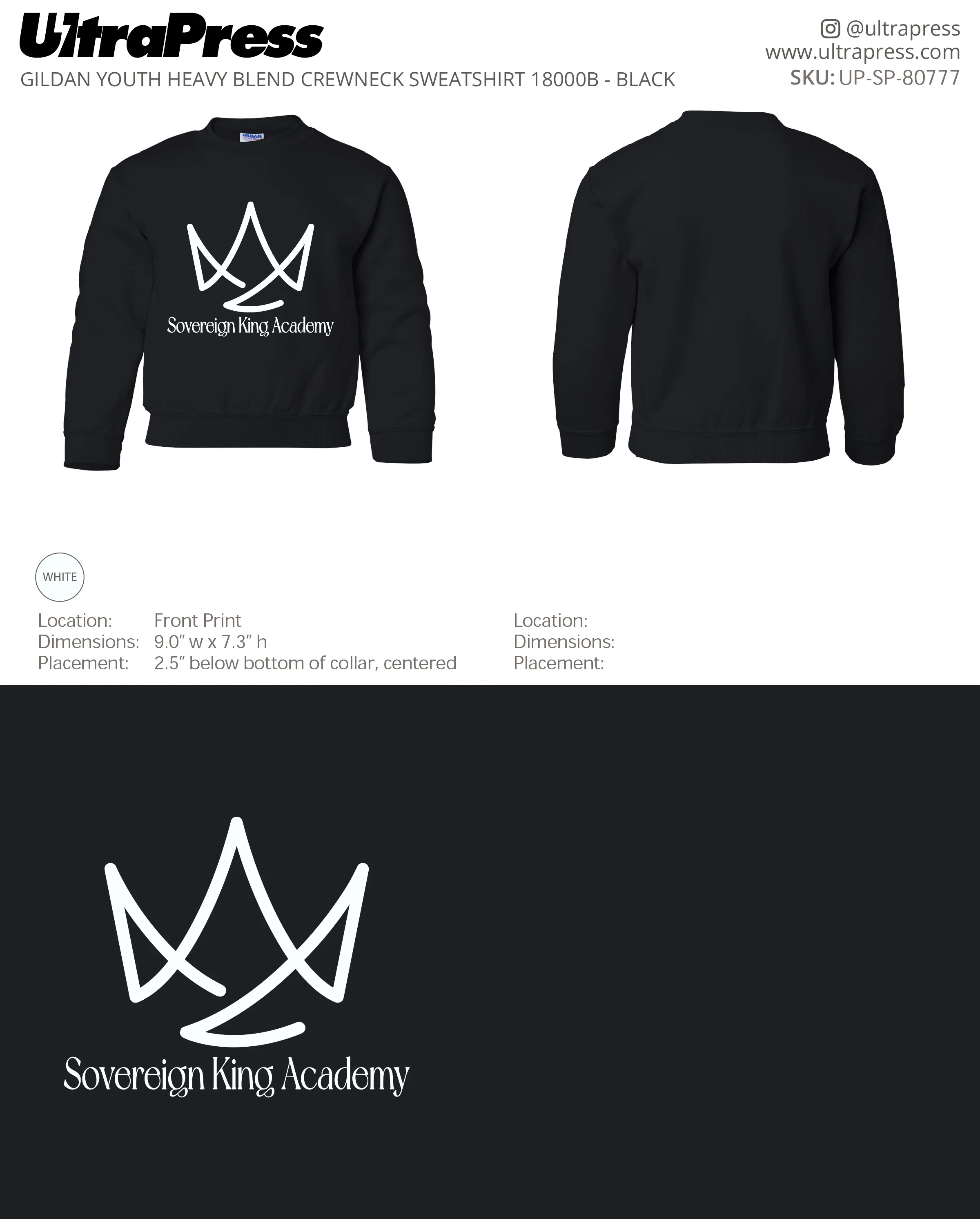 UP-SP-80777 Sovereign King Academy Sweatshirts - Gregory Anglen 50 Pieces Package Deal (Bulk) - Image 5