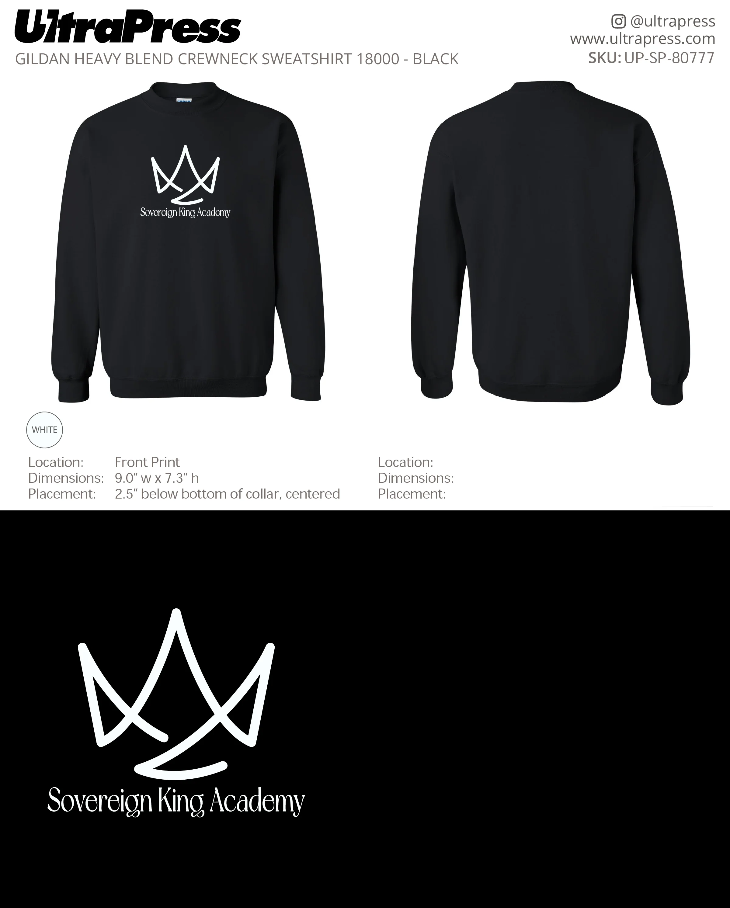 UP-SP-80777 Sovereign King Academy Sweatshirts - Gregory Anglen 50 Pieces Package Deal (Bulk) - Image 6