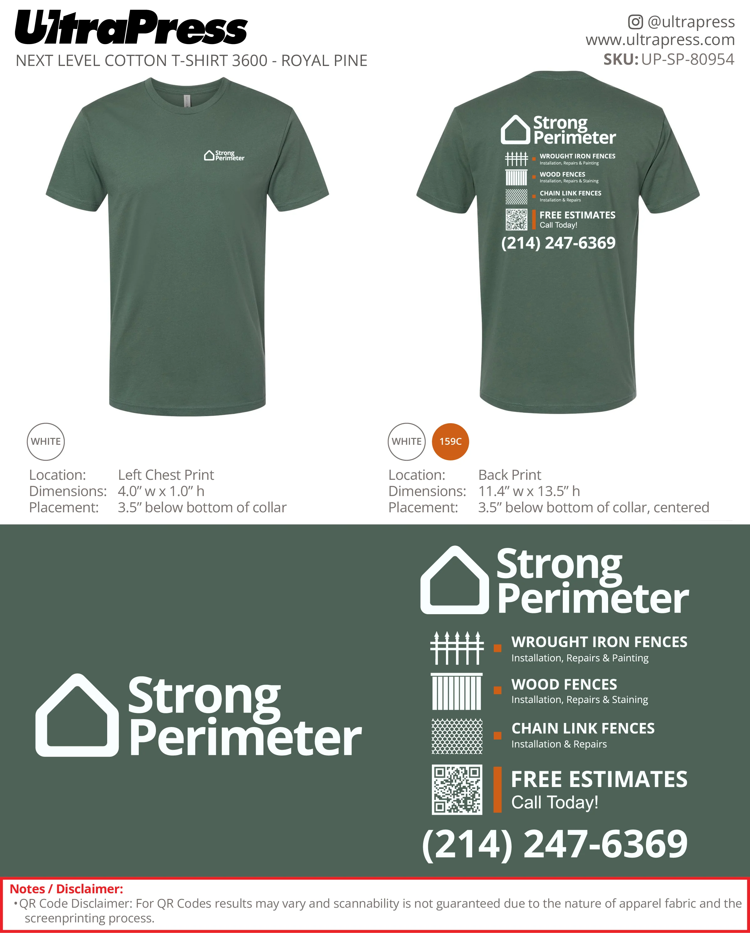 UP-SP-80954 Strong Perimeter - Daniel Wade 50 Min Qty (Bulk)