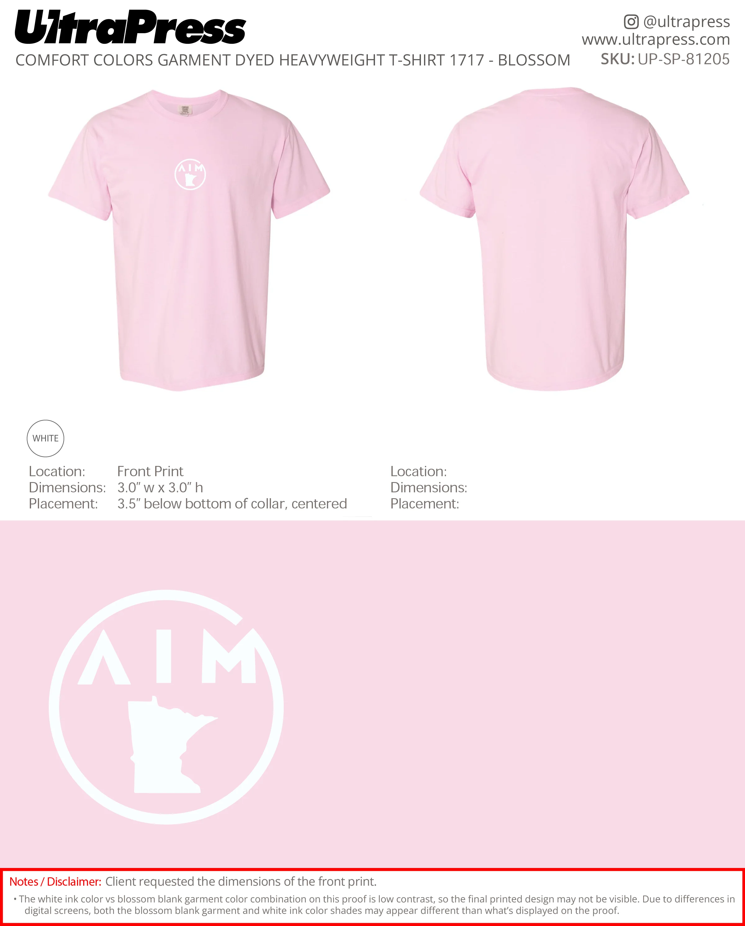UP-SP-81205 AIM (White Logo) - Bobby Loukinen 100 Min Qty (Bulk) - Image 2