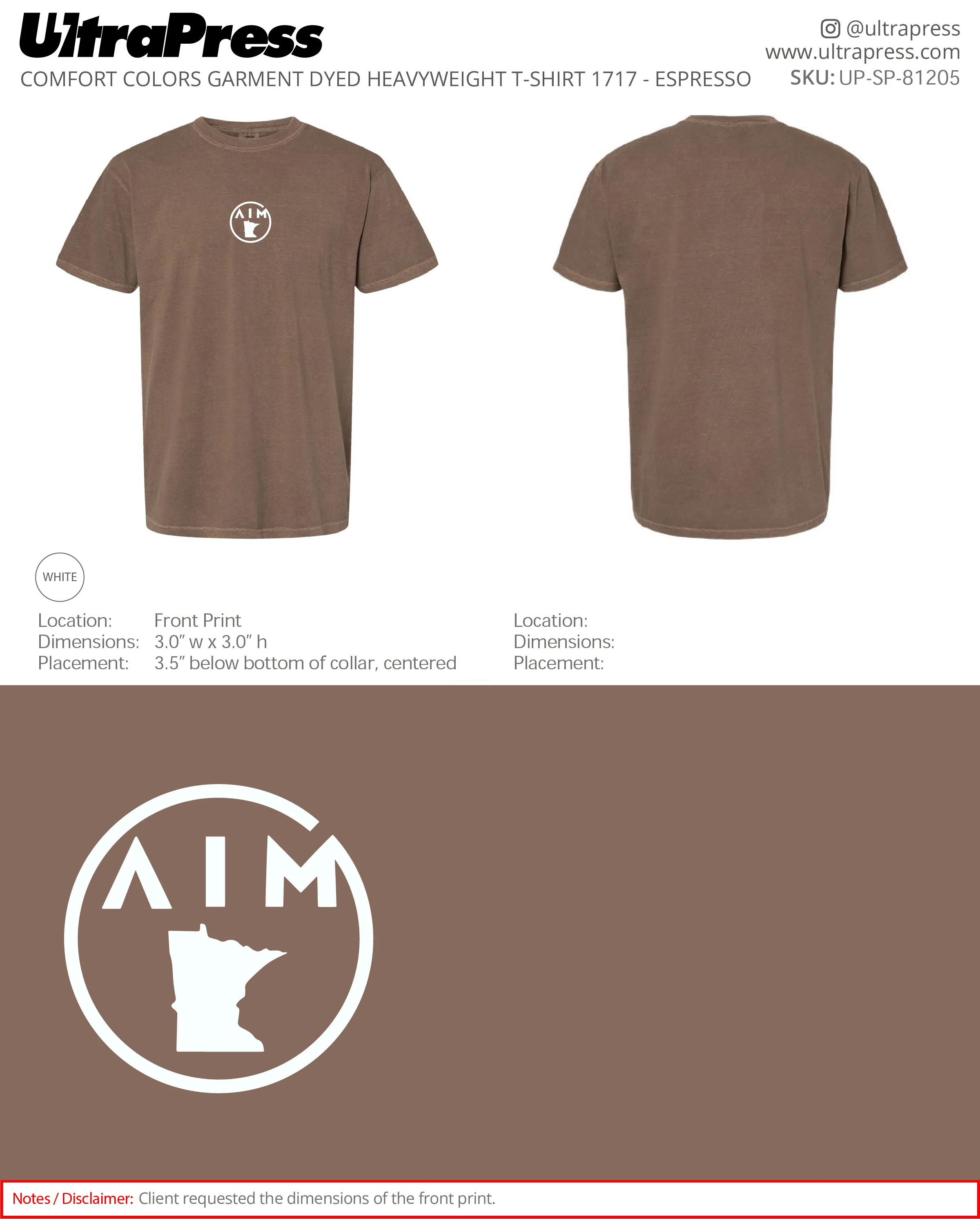 UP-SP-81205 AIM (White Logo) - Bobby Loukinen 100 Min Qty (Bulk) - Image 3