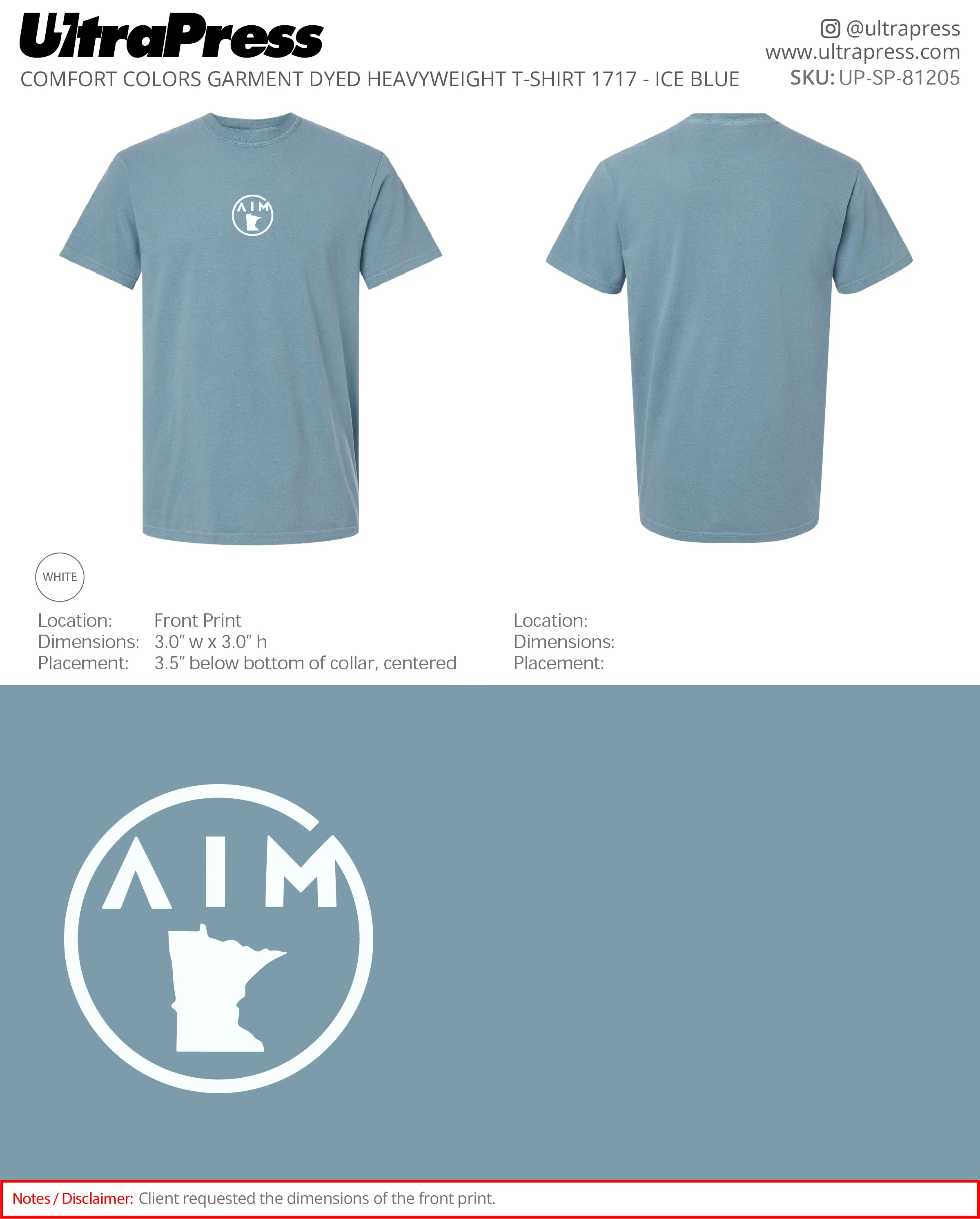 UP-SP-81205 AIM (White Logo) - Bobby Loukinen 100 Min Qty (Bulk) - Image 4