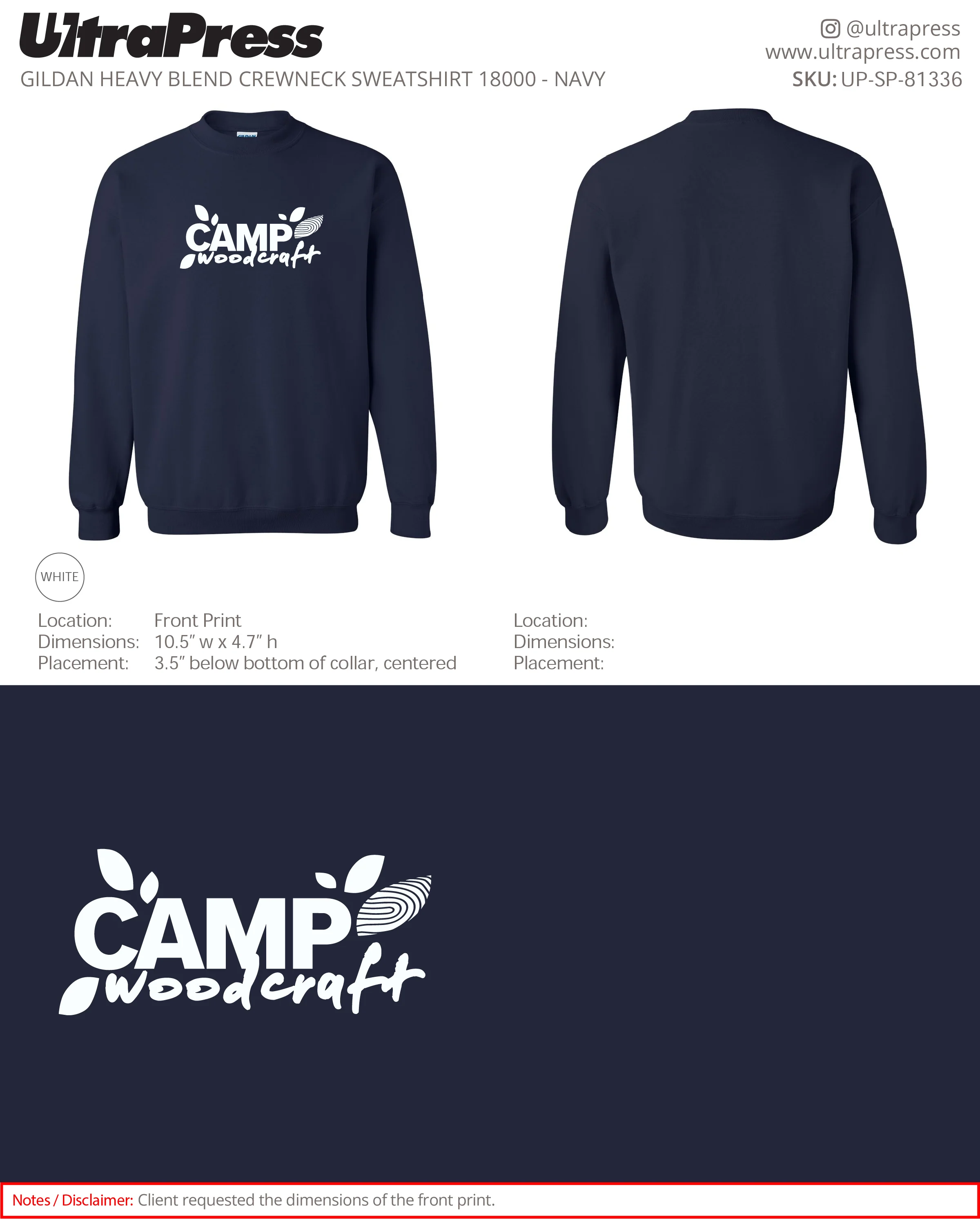 UP-SP-81336 Camp Woodcraft Printed Sweaters - Israel Serna - 250 Min Qty (Bulk) - Image 3