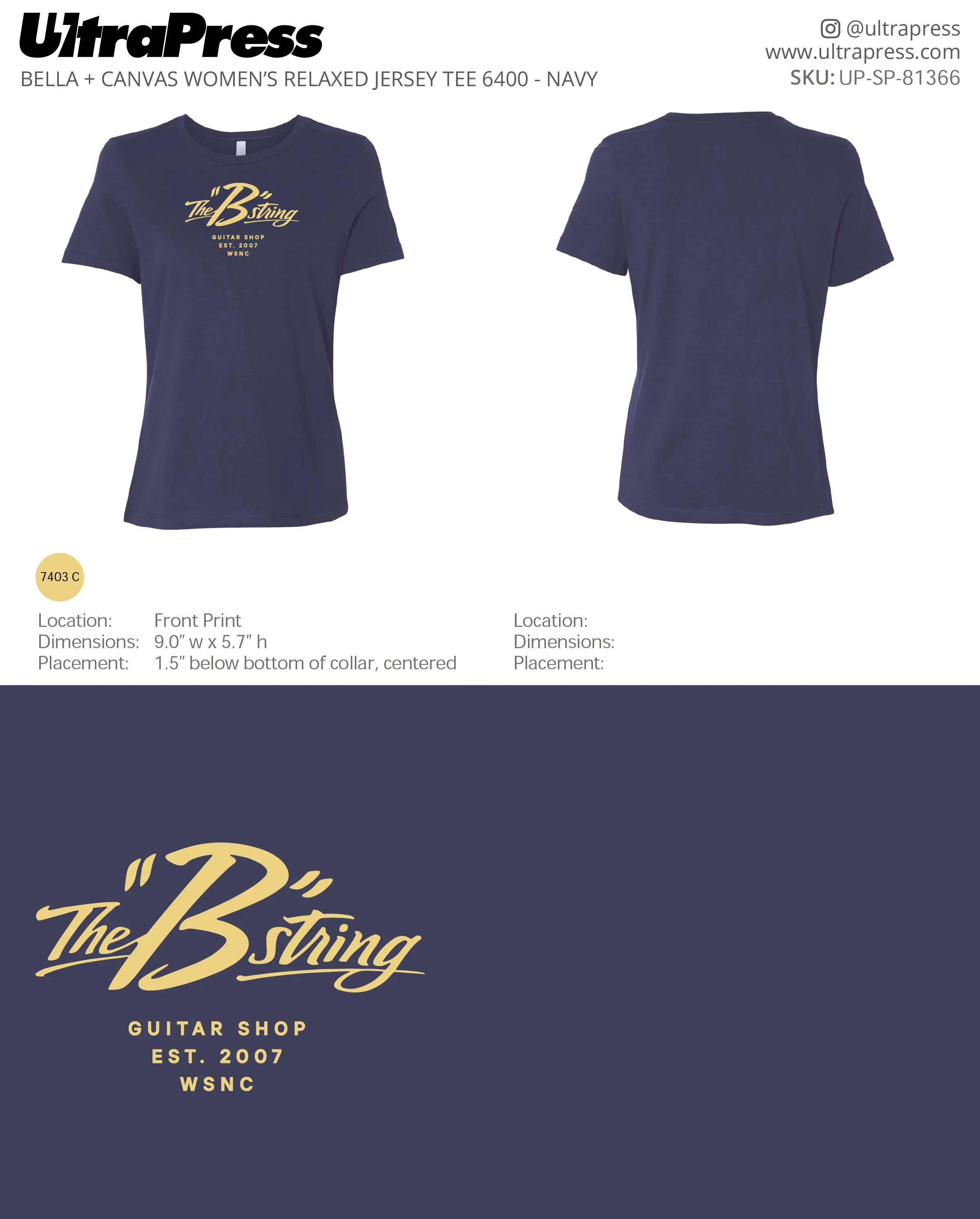 UP-SP-81366 The "B" String (Women's & Youth) - Michael Bennett 24 Min Qty (Bulk) - Image 2