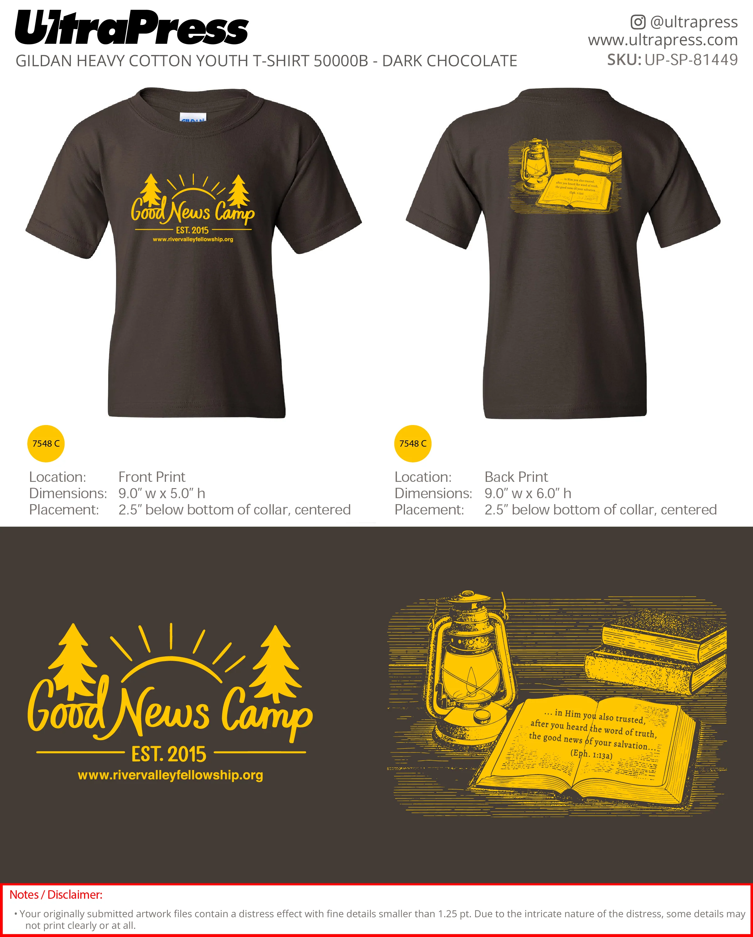 UP-SP-81449 Good News Camp - Nate Hanson 100 Min Qty (Bulk) - Image 2