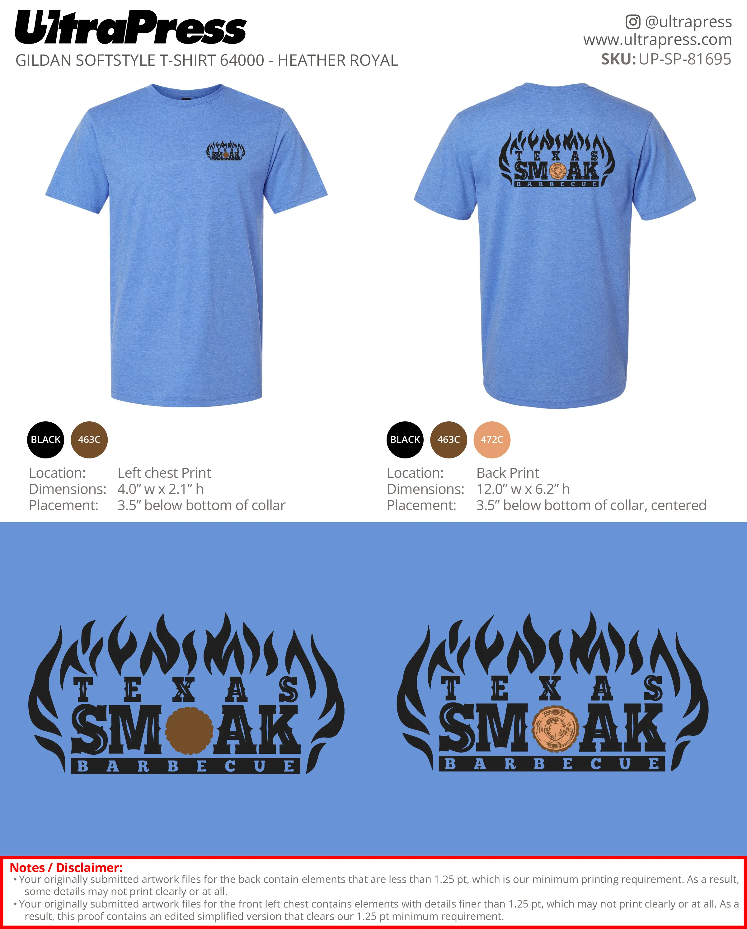 UP-SP-81695 Texas Smoak Barbeque - Adam Sadler 100 Min Qty (Bulk) - Image 2