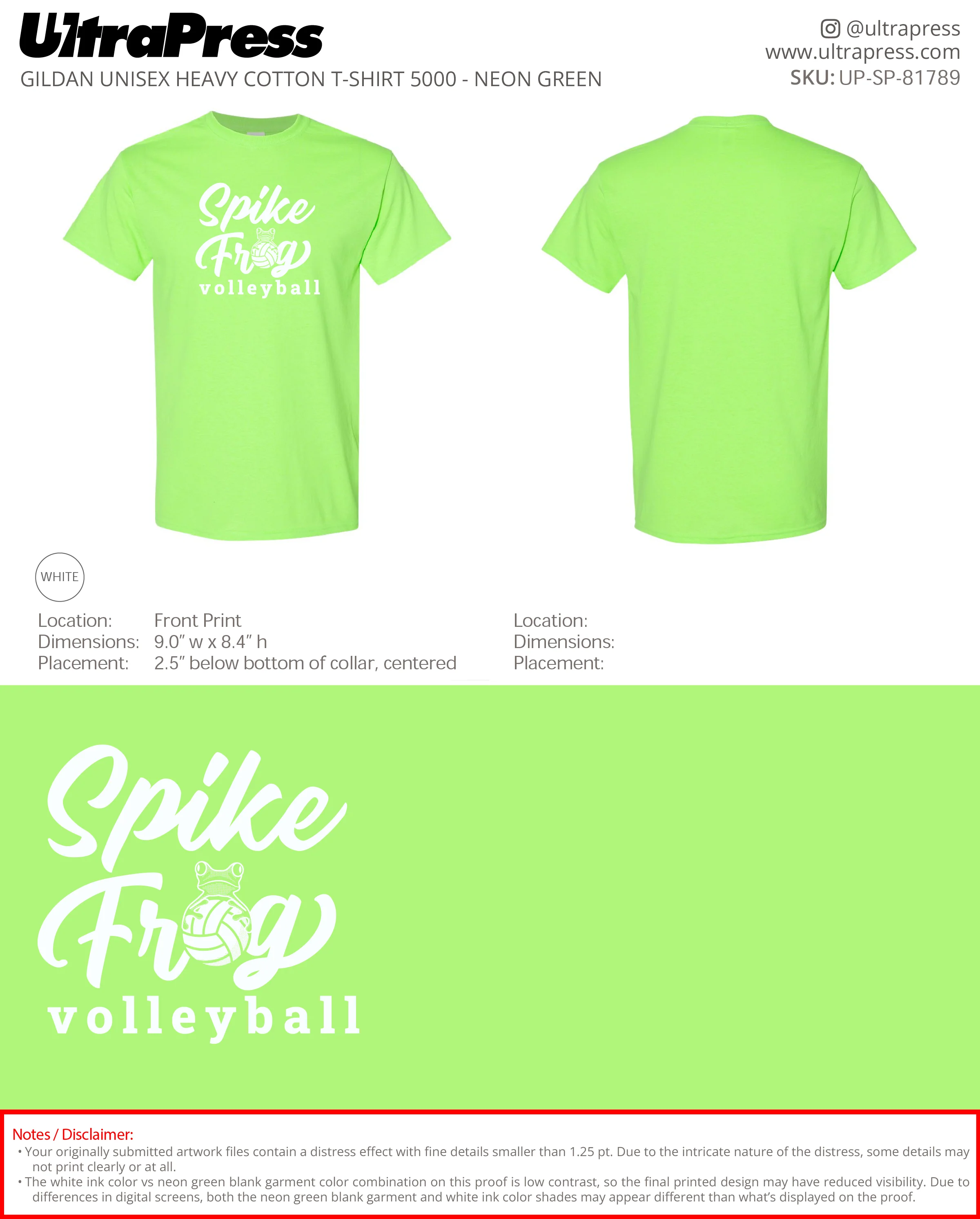 UP-SP-81789 Spike Frog Junior - Melissa Hinnant 100 Min Qty (Bulk) - Image 6