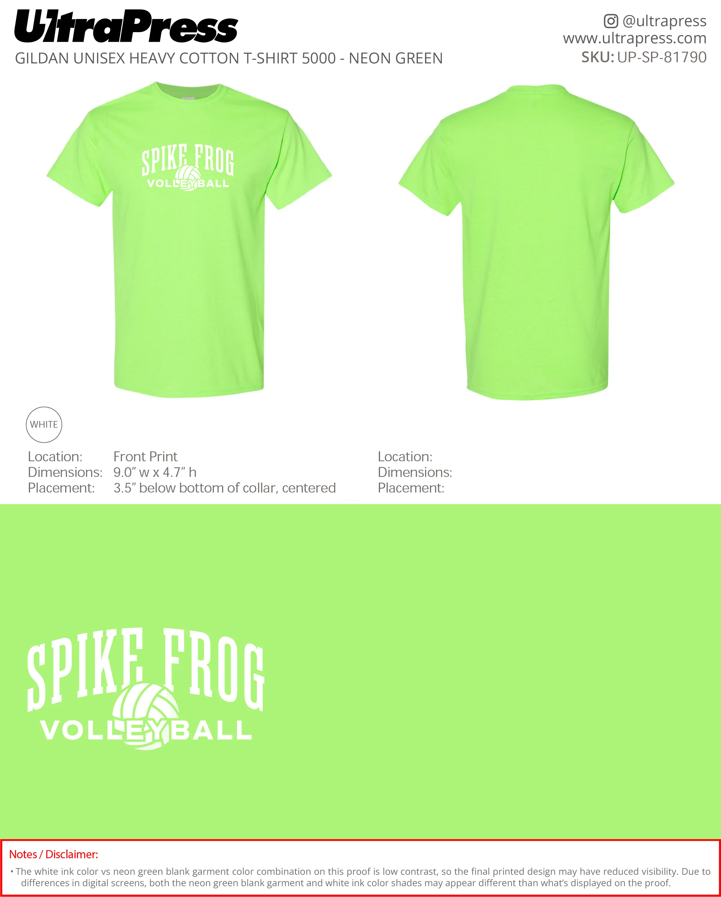 UP-SP-81790 Spike Frog Boss - Melissa Hinnant 100 Min Qty (Bulk) - Image 13