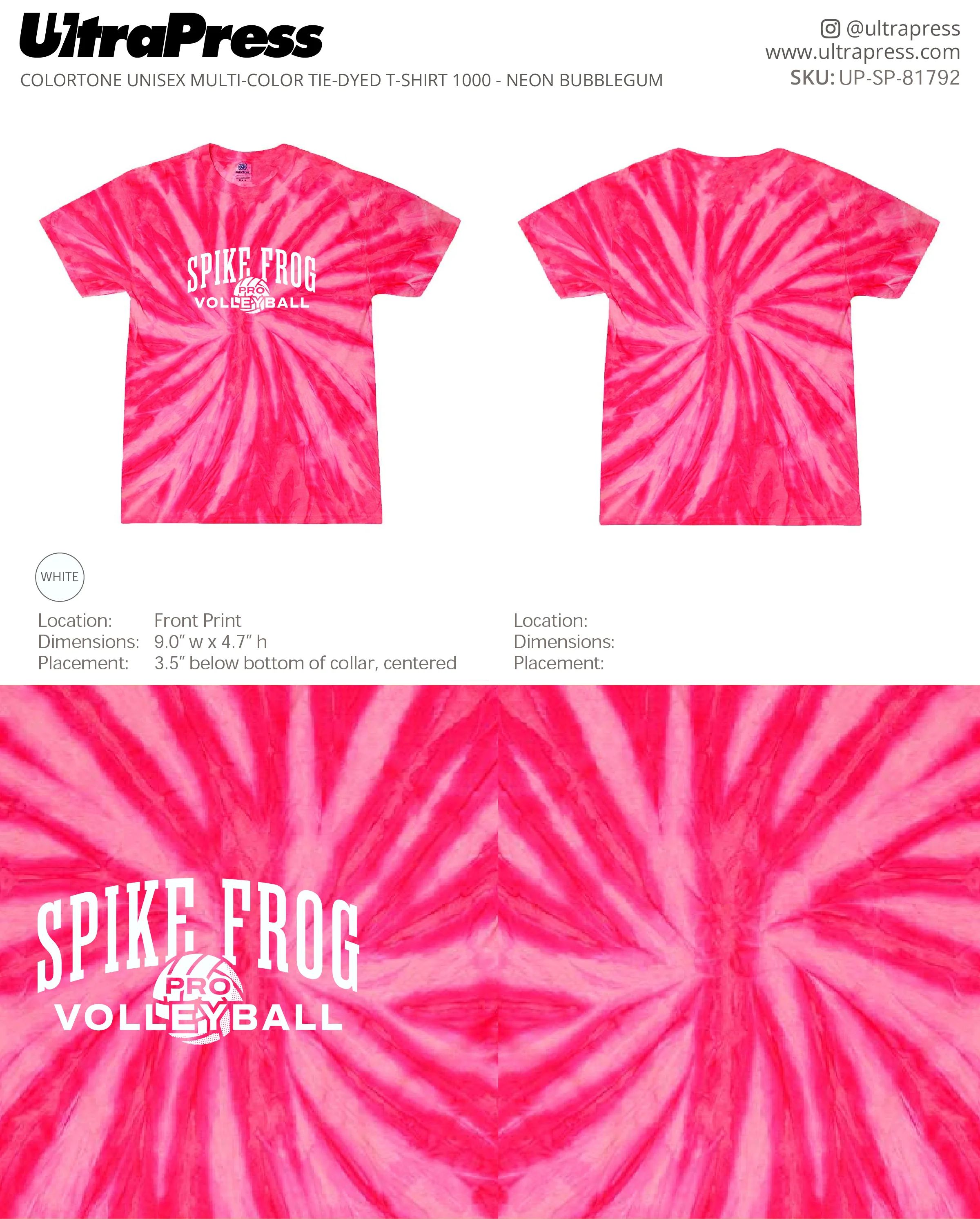 UP-SP-81792 Spike Frog Boss Pro Tie Dye - Melissa Hinnant 100 Min Qty (Bulk) - Image 2