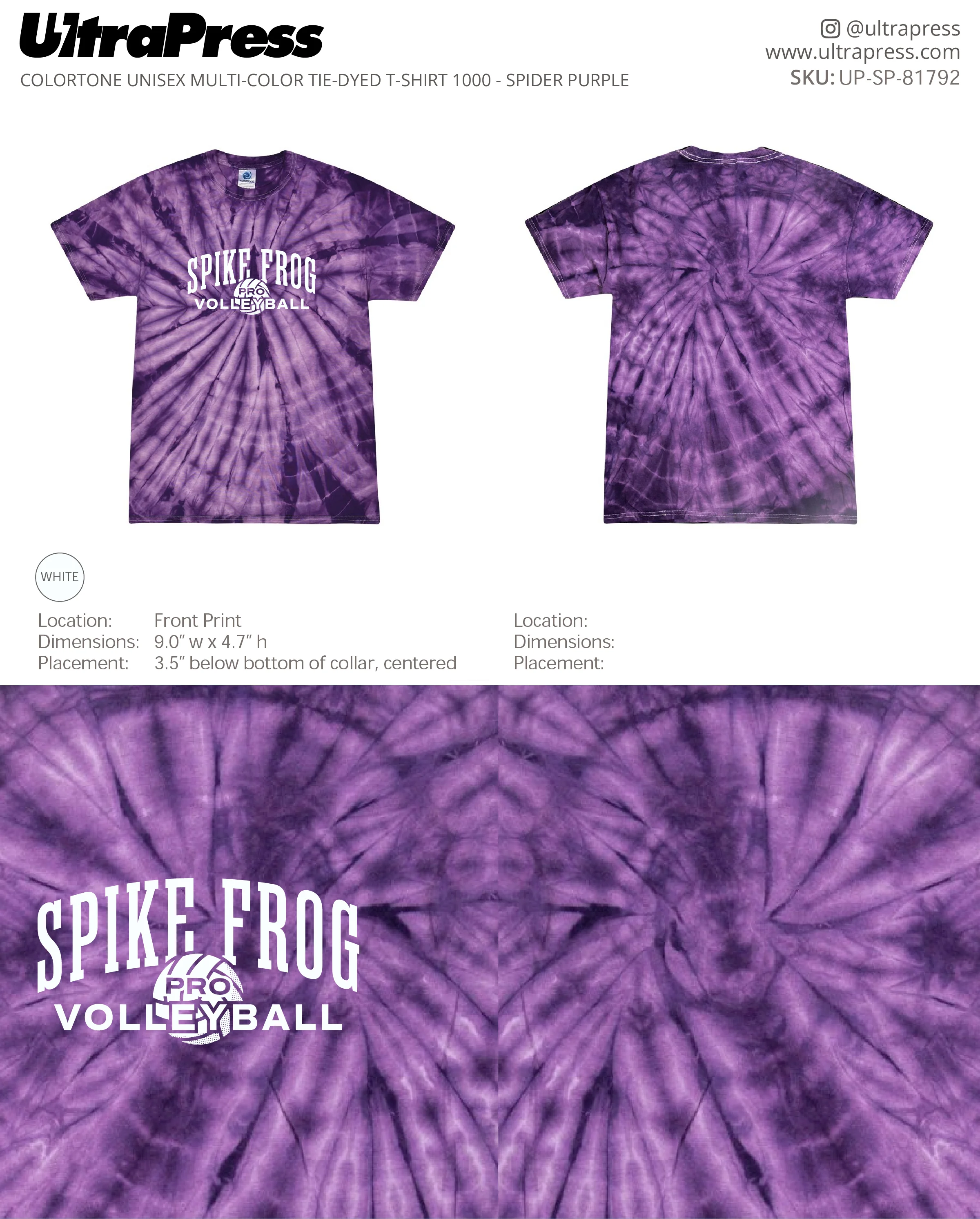 UP-SP-81792 Spike Frog Boss Pro Tie Dye - Melissa Hinnant 100 Min Qty (Bulk) - Image 4