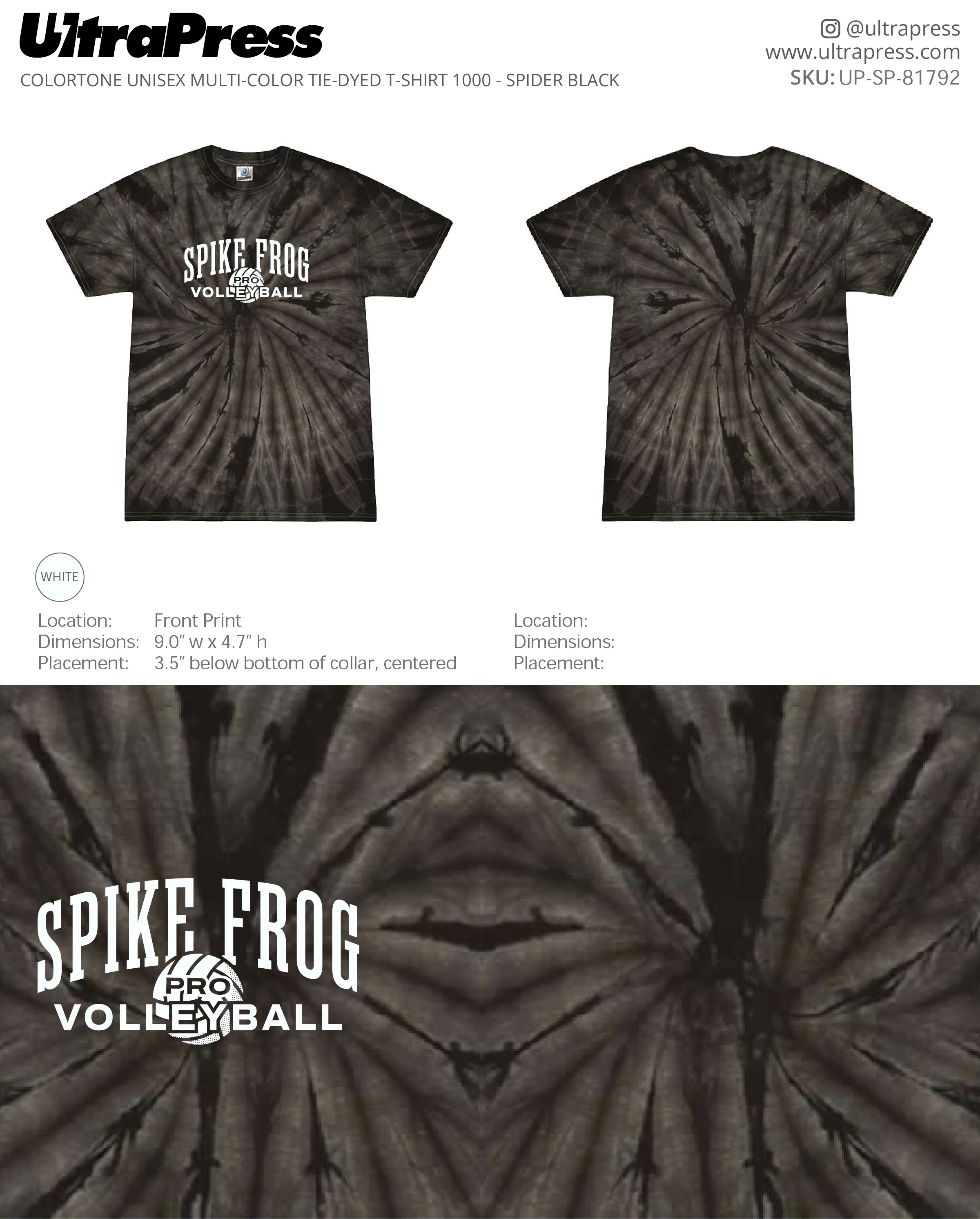 UP-SP-81792 Spike Frog Boss Pro Tie Dye - Melissa Hinnant 100 Min Qty (Bulk) - Image 5
