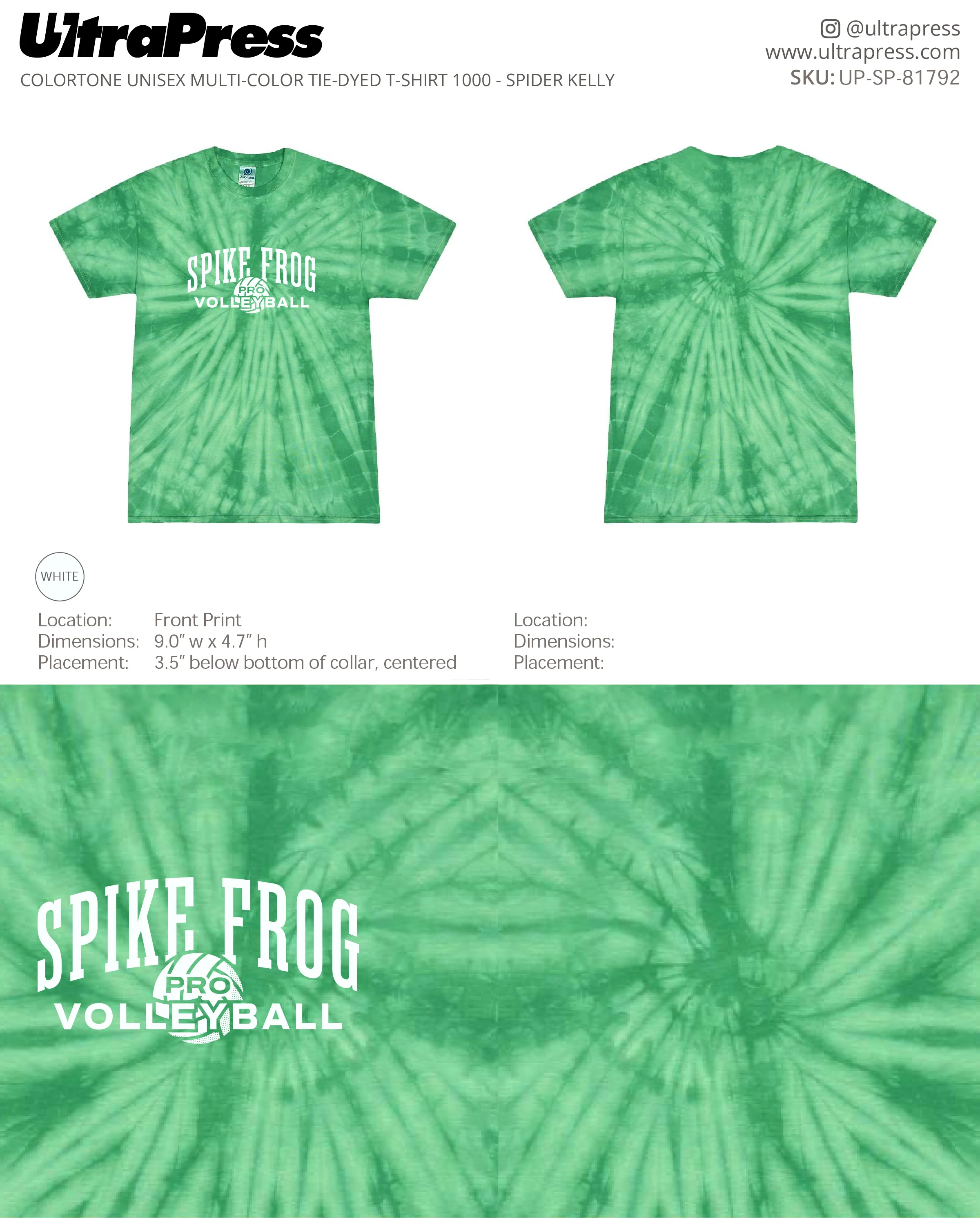 UP-SP-81792 Spike Frog Boss Pro Tie Dye - Melissa Hinnant 100 Min Qty (Bulk) - Image 6