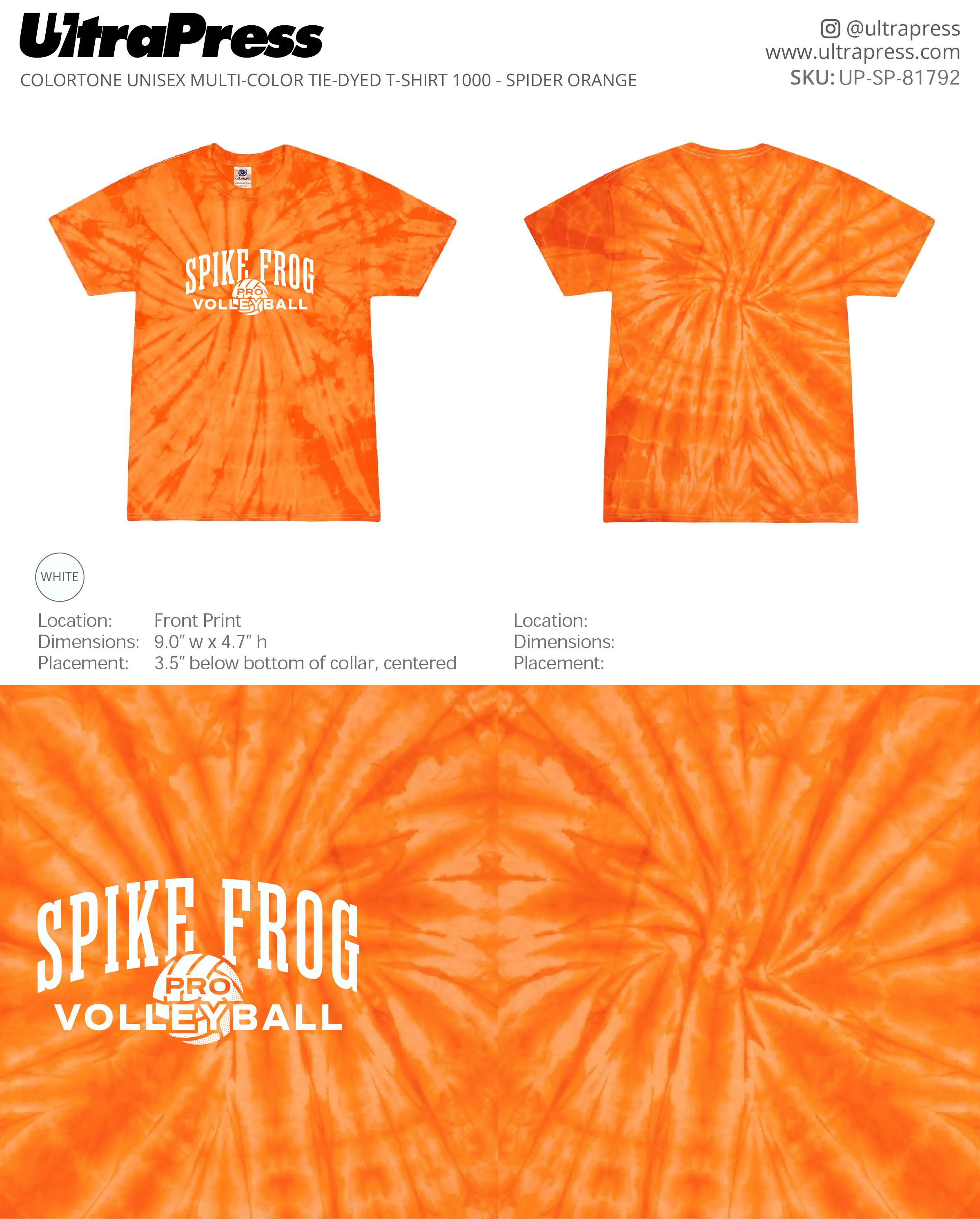UP-SP-81792 Spike Frog Boss Pro Tie Dye - Melissa Hinnant 100 Min Qty (Bulk) - Image 7