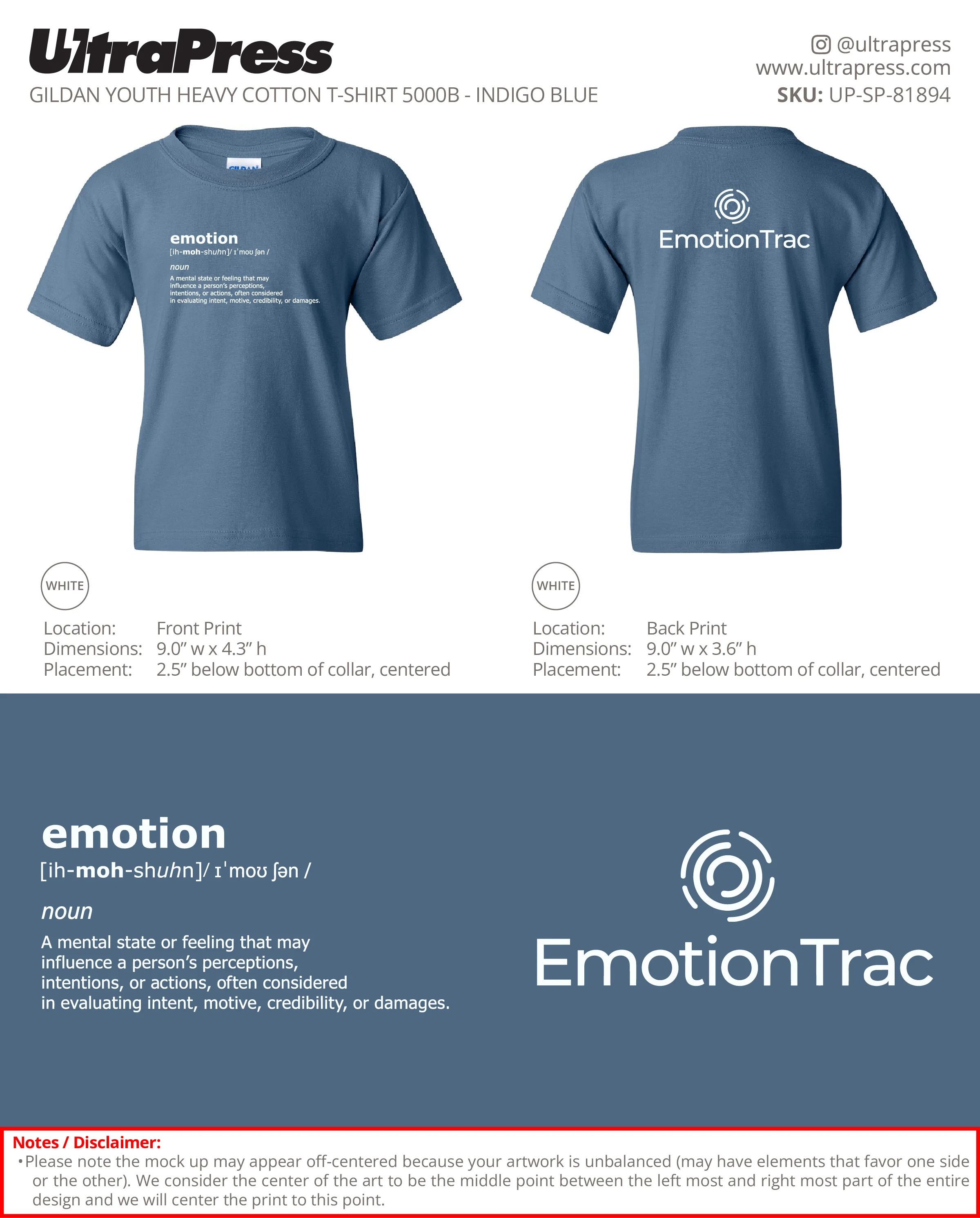 UP-SP-81894 EmotionTrac - Aaron Itzkowitz 100 Min Qty (Bulk) - Image 2