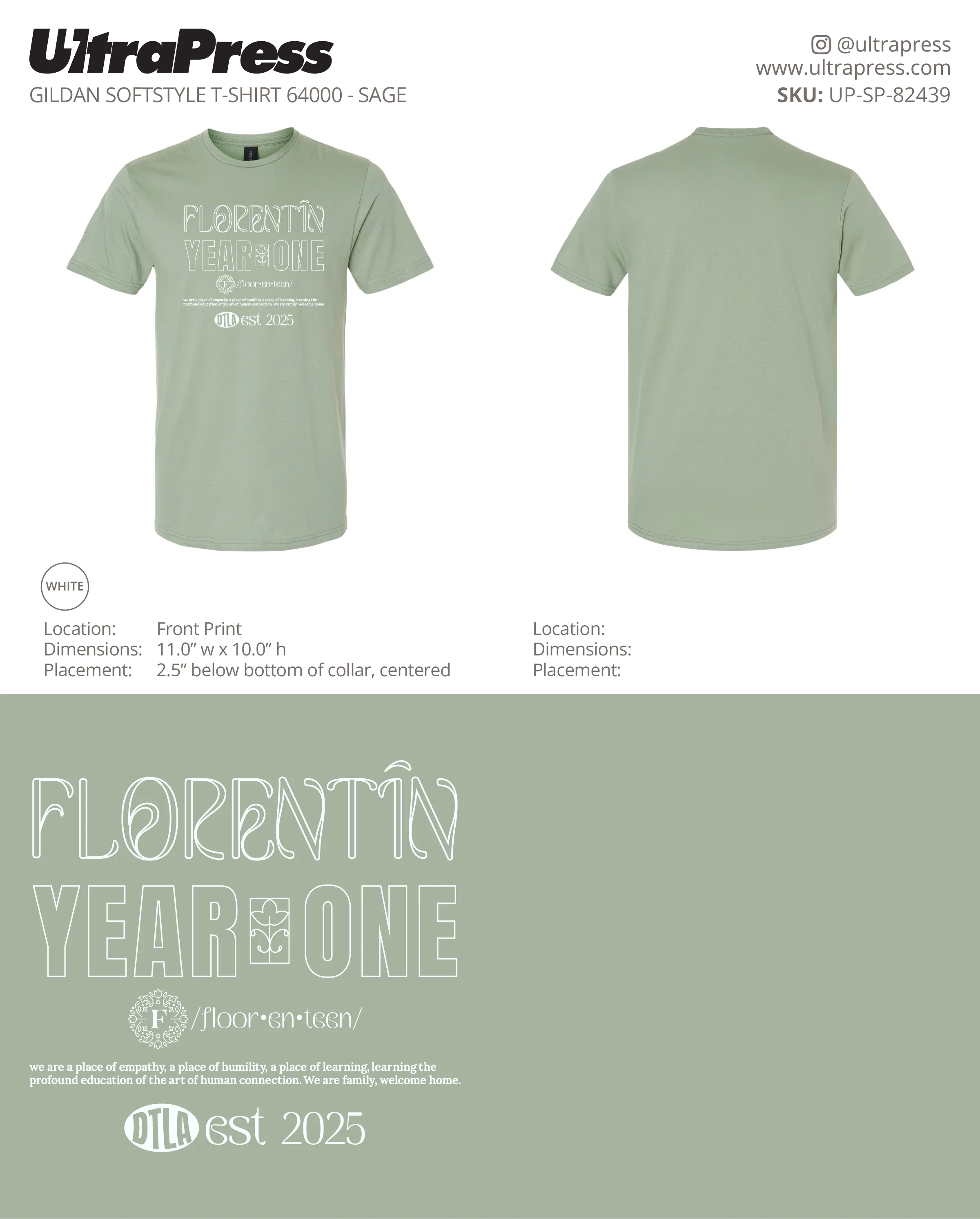 UP-SP-82439 Florentin Year One Giveaway Shirts 100 Min Qty (Bulk) - Image 2