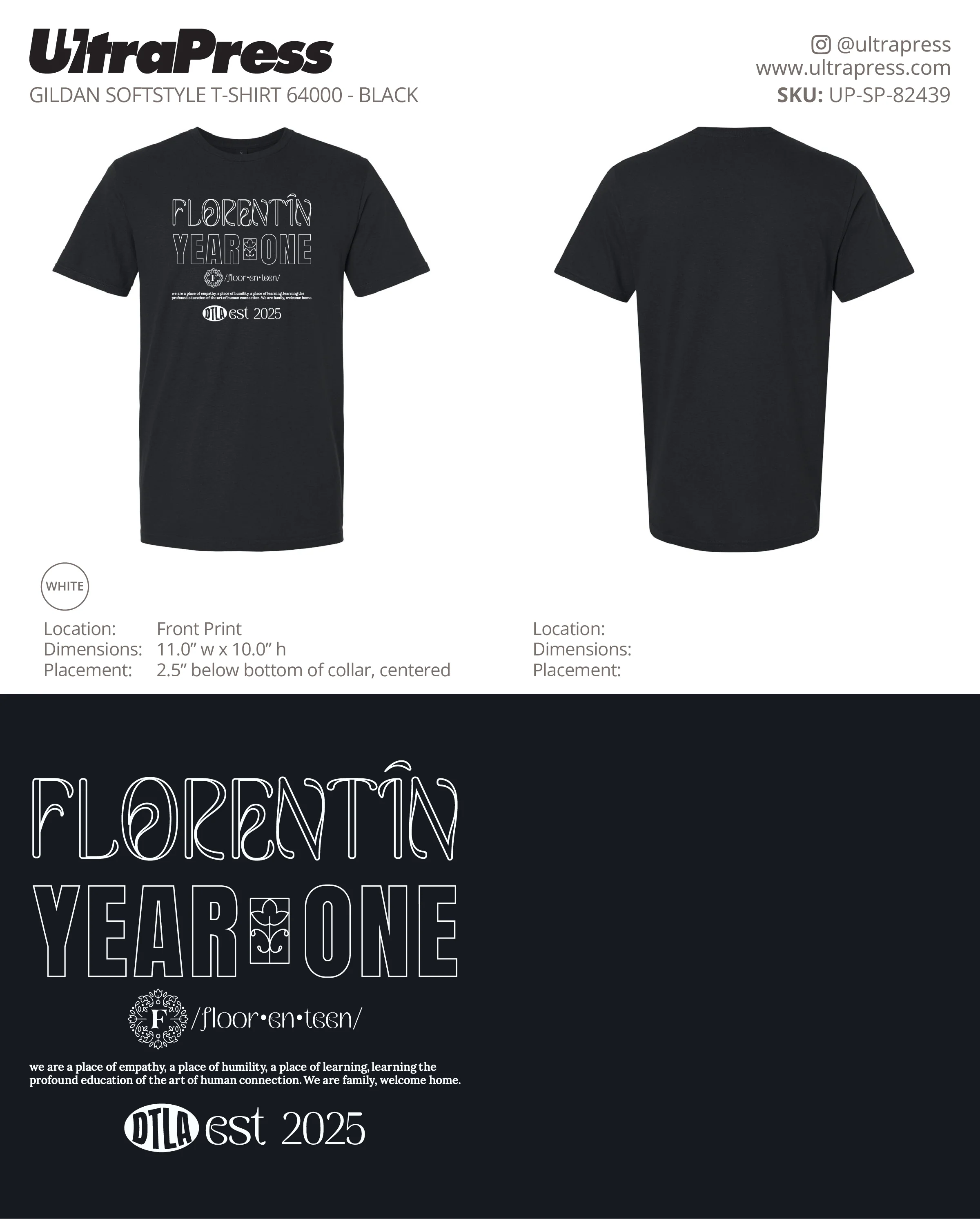 UP-SP-82439 Florentin Year One Giveaway Shirts 100 Min Qty (Bulk) - Image 3