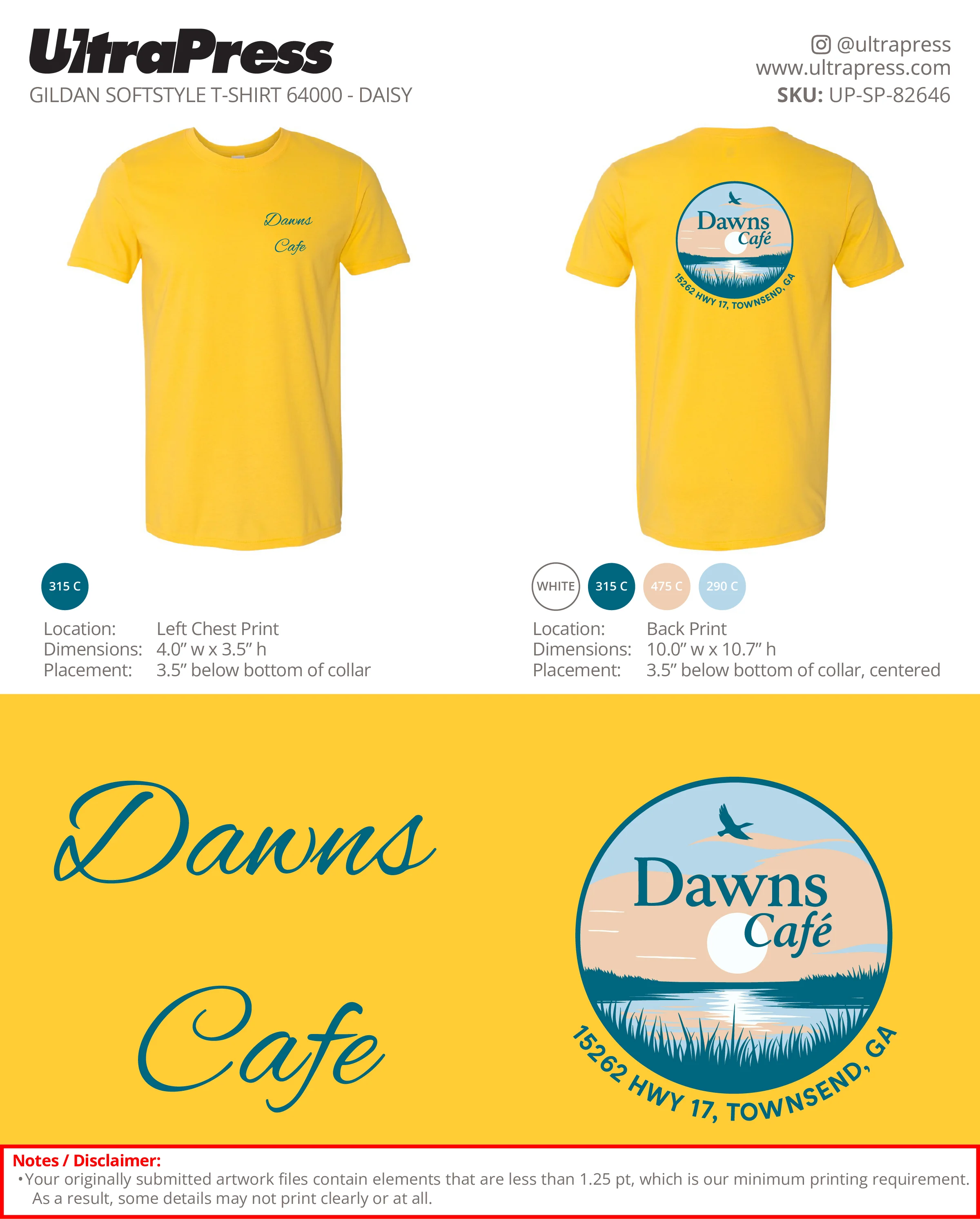 UP-SP-82646 Dawns Cafe - Mike Wells 100 Min Qty (Bulk) - Image 2