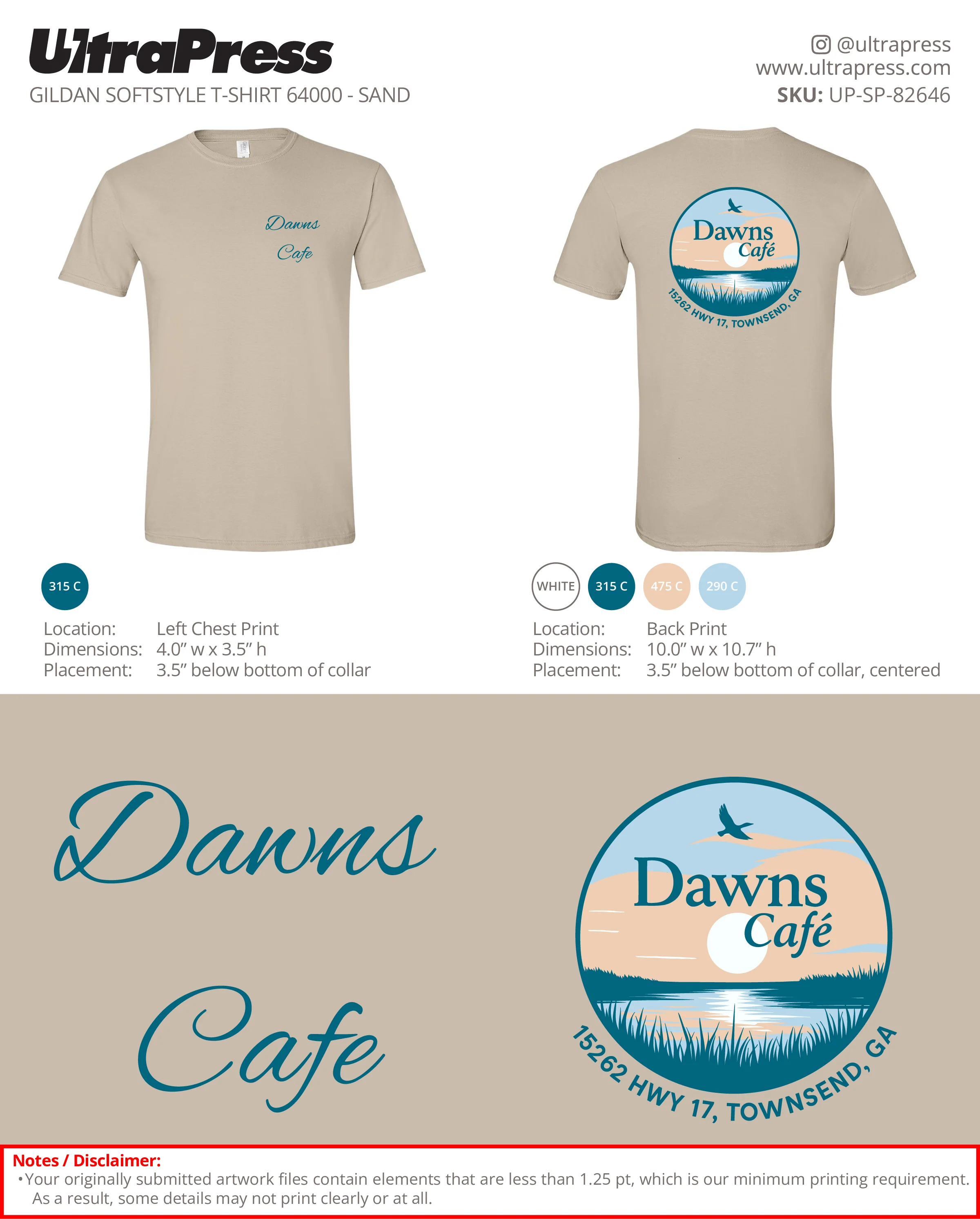 UP-SP-82646 Dawns Cafe - Mike Wells 100 Min Qty (Bulk) - Image 3