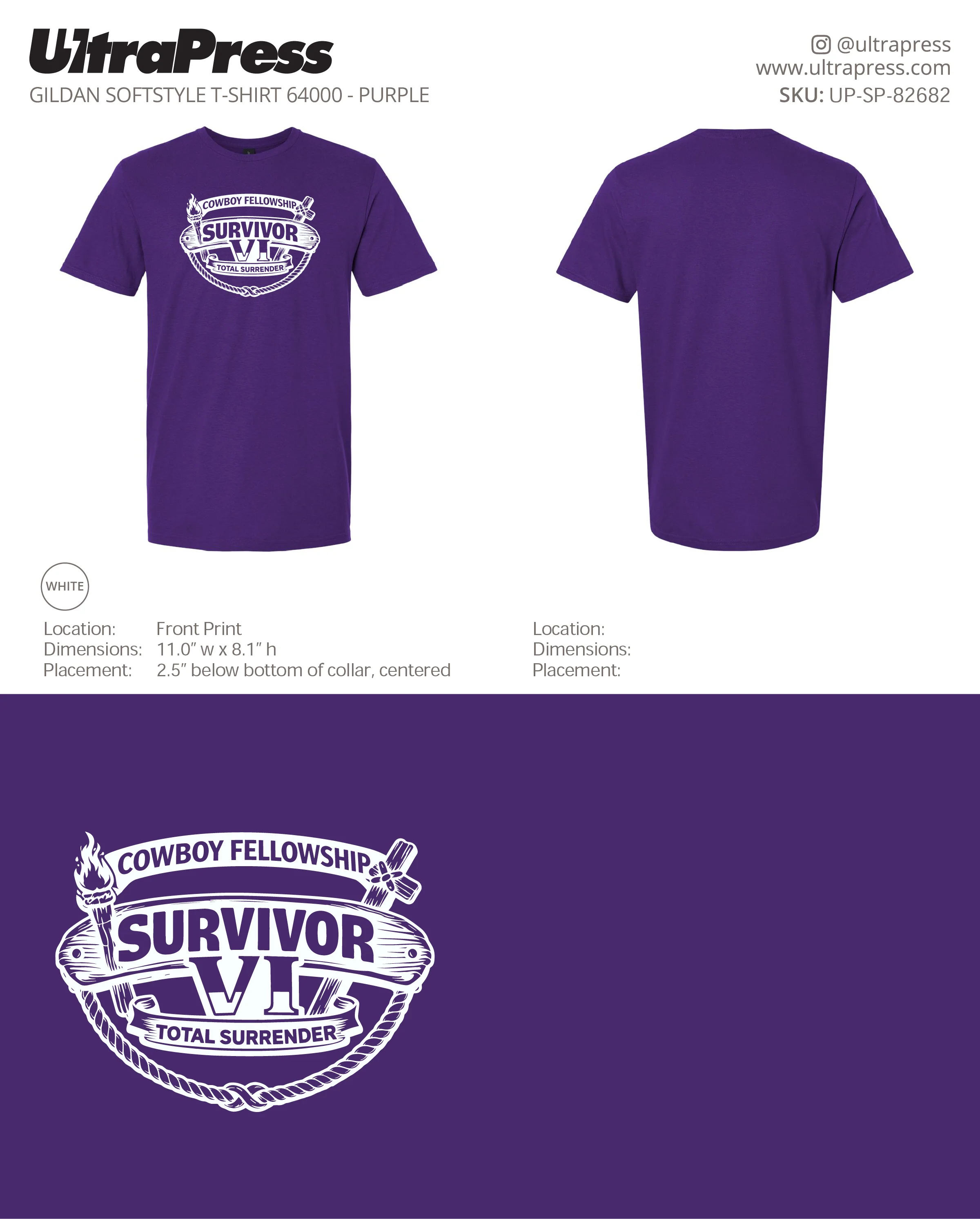 UP-SP-82682 Cowboy Fellowship Survivor - Phillip Puett - 100 Min Qty Package Deal (Bulk)